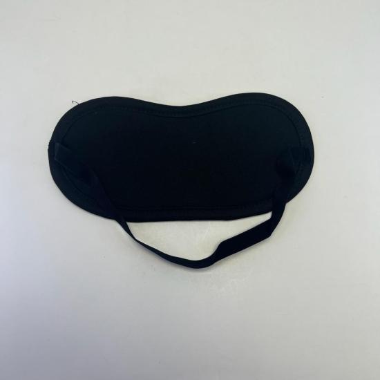 50 Adet Yıkanabilir Siyah 3 Katlı 8 mm Uyku Maskesi Göz Bandı Kalın Lastikli Uyku Bandı