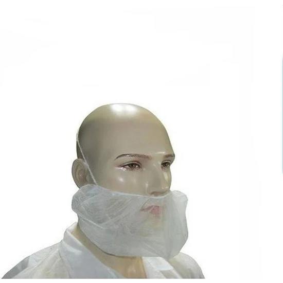 300 Adet Sakal Bıyık Maskesi Yüz Bonesi Lastikli Non-Wowen Spunbond
