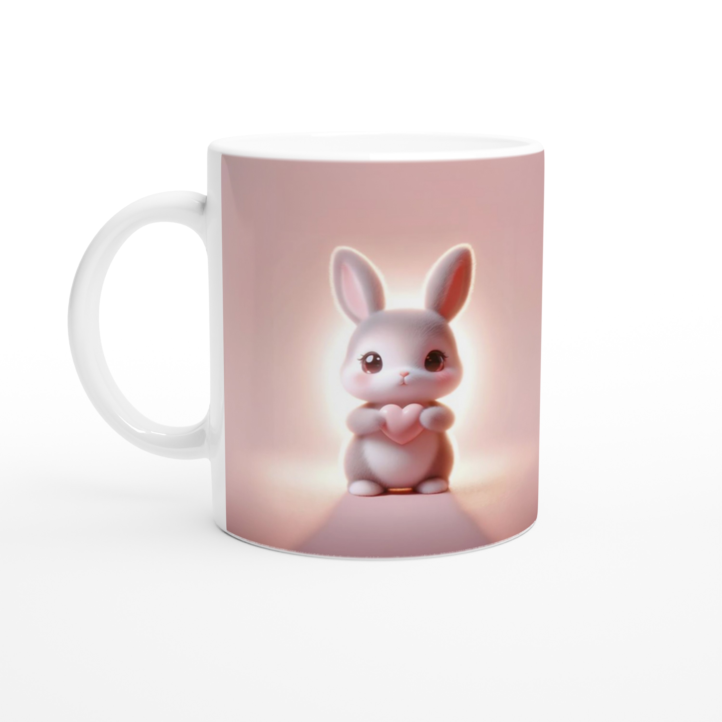 Kalpli%20Tavşan%20Figürlü%20Sevimli%20Pembe%20Temalı%20Baskılı%20Kupa%20Bardak