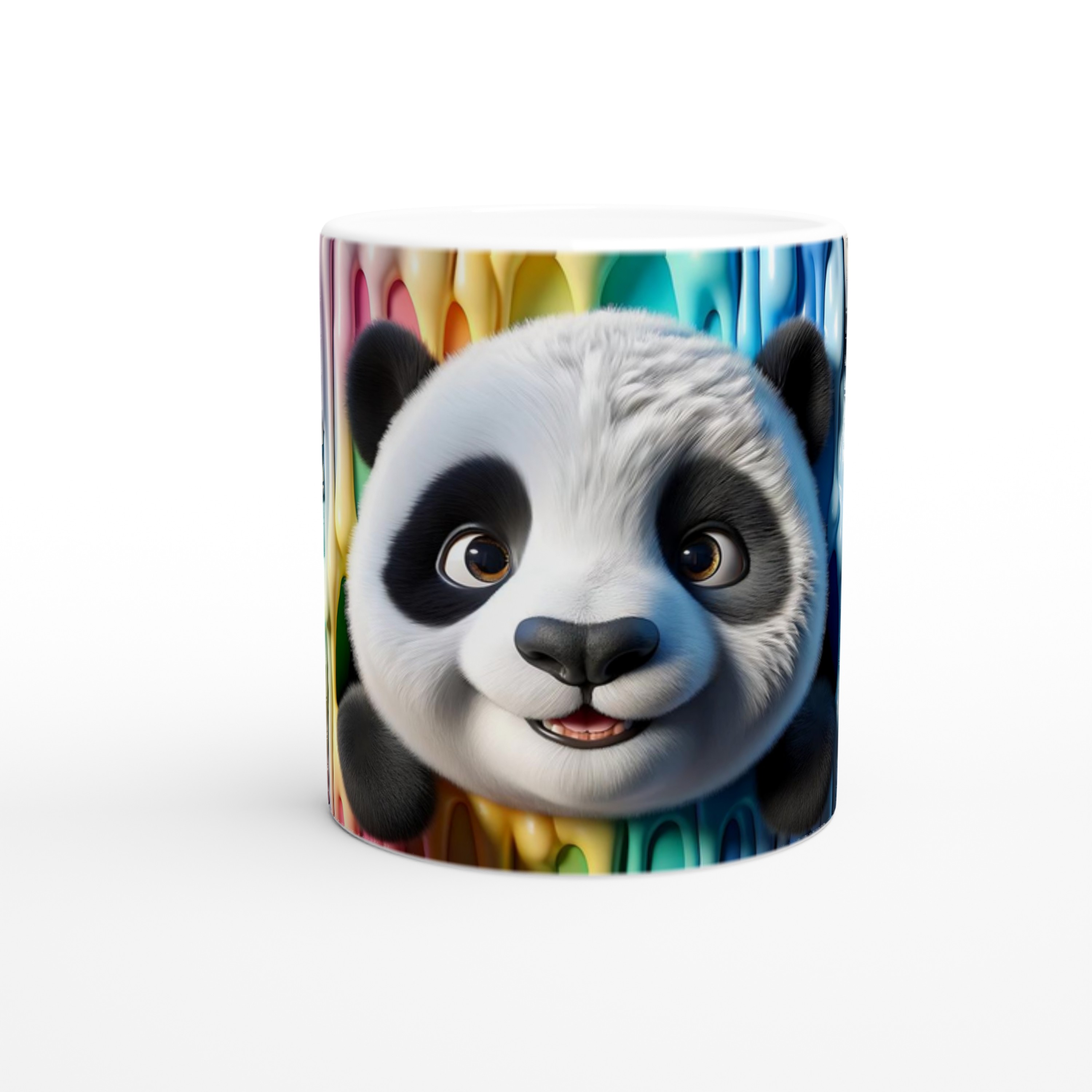 Renkli%20Damlaların%20Arasından%20Bakan%20Sevimli%20Panda%20Temalı%20Baskılı%20Kupa%20Bardak