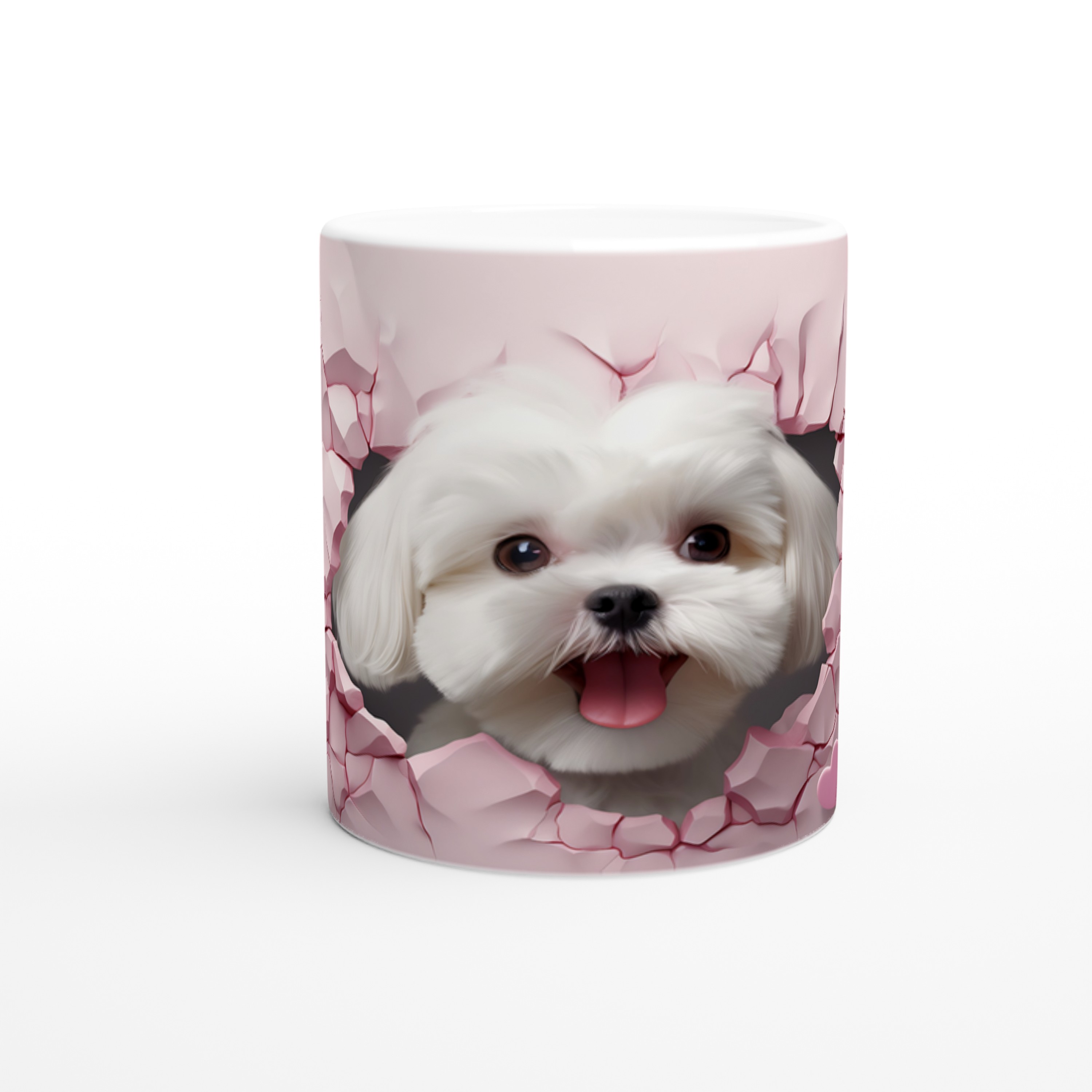 Pembe%20Çatlaktan%20Bakan%20Maltese%20Terrier%20Temalı%20Baskılı%20Kupa%20Bardak