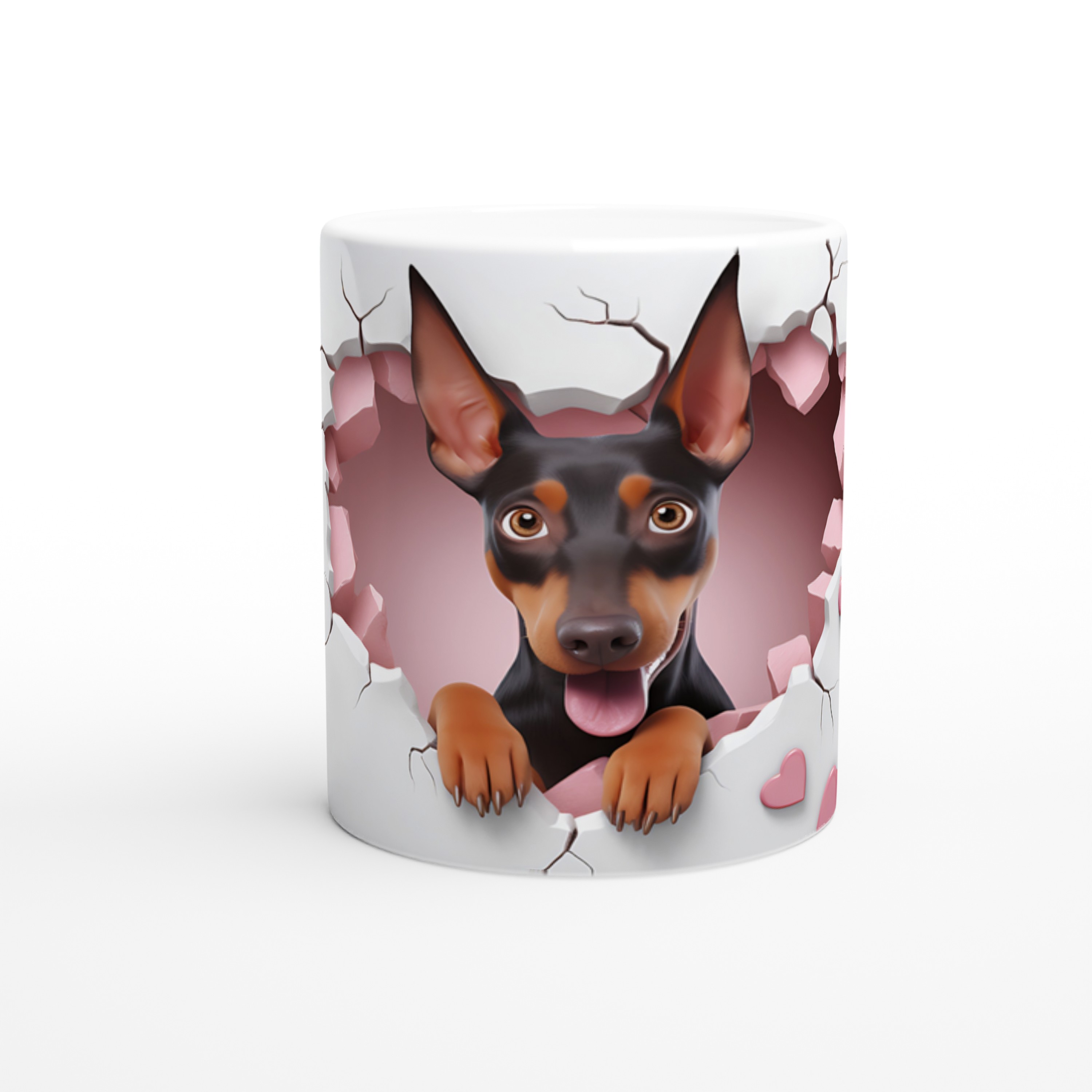 Kalpli%20Duvarı%20Delen%20Neşeli%20Doberman%20Temalı%20Baskılı%20Kupa%20Bardak