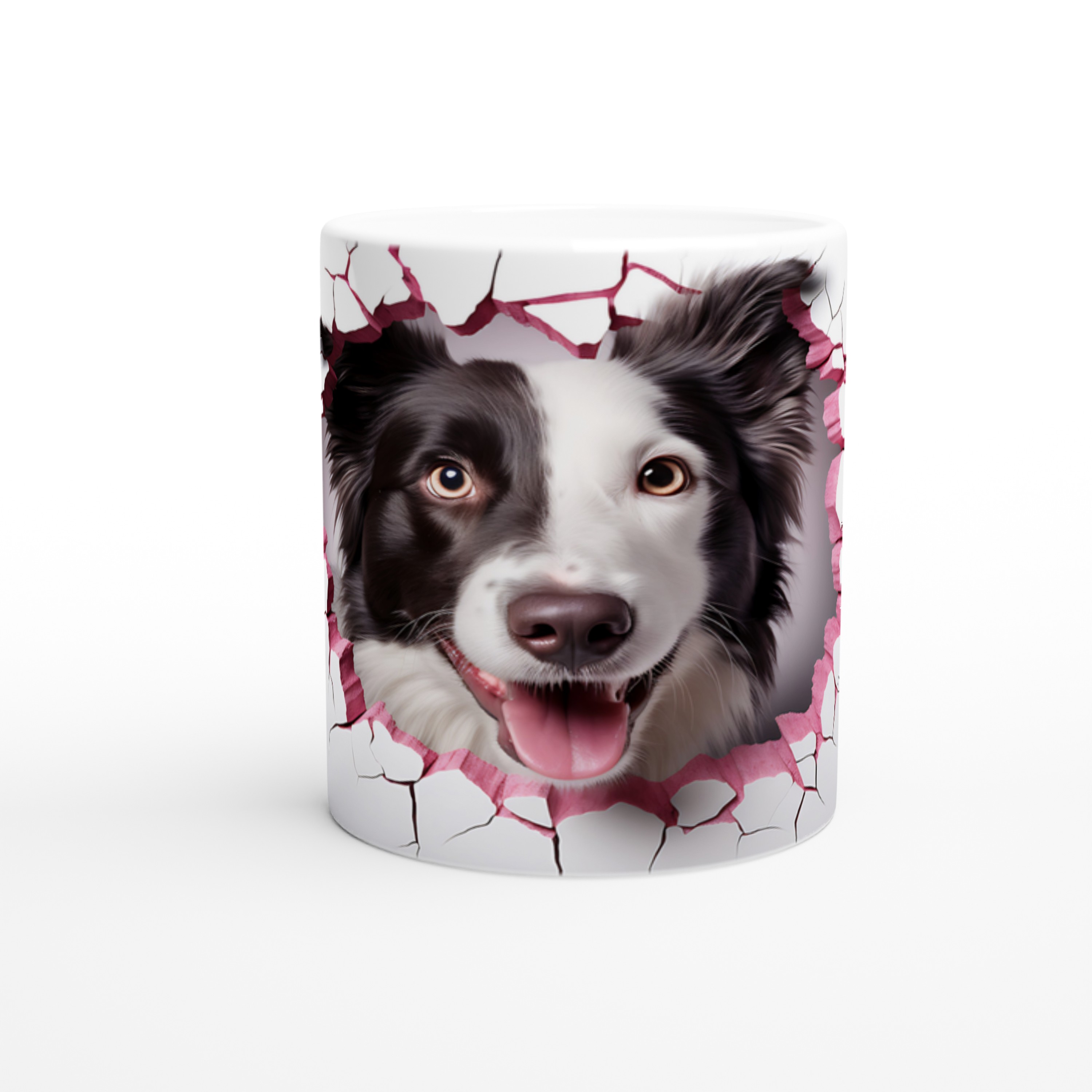 Pembe%20Çatlaktan%20Bakan%20Border%20Collie%20Temalı%20Baskılı%20Kupa%20Bardak