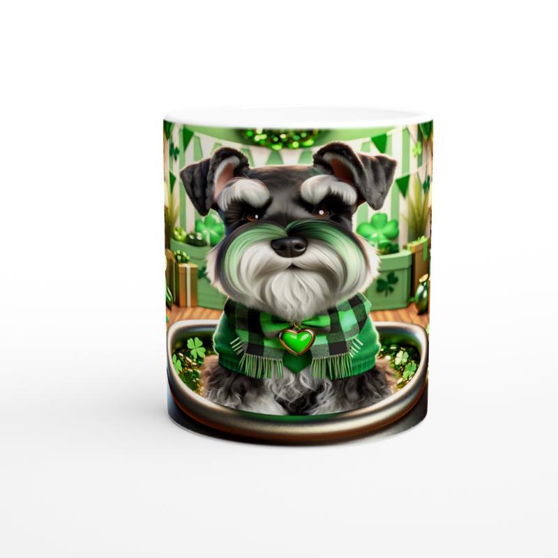 St.%20Patrick%20Temalı%20Schnauzer%20Köpek%20Baskılı%20Kupa%20Bardak