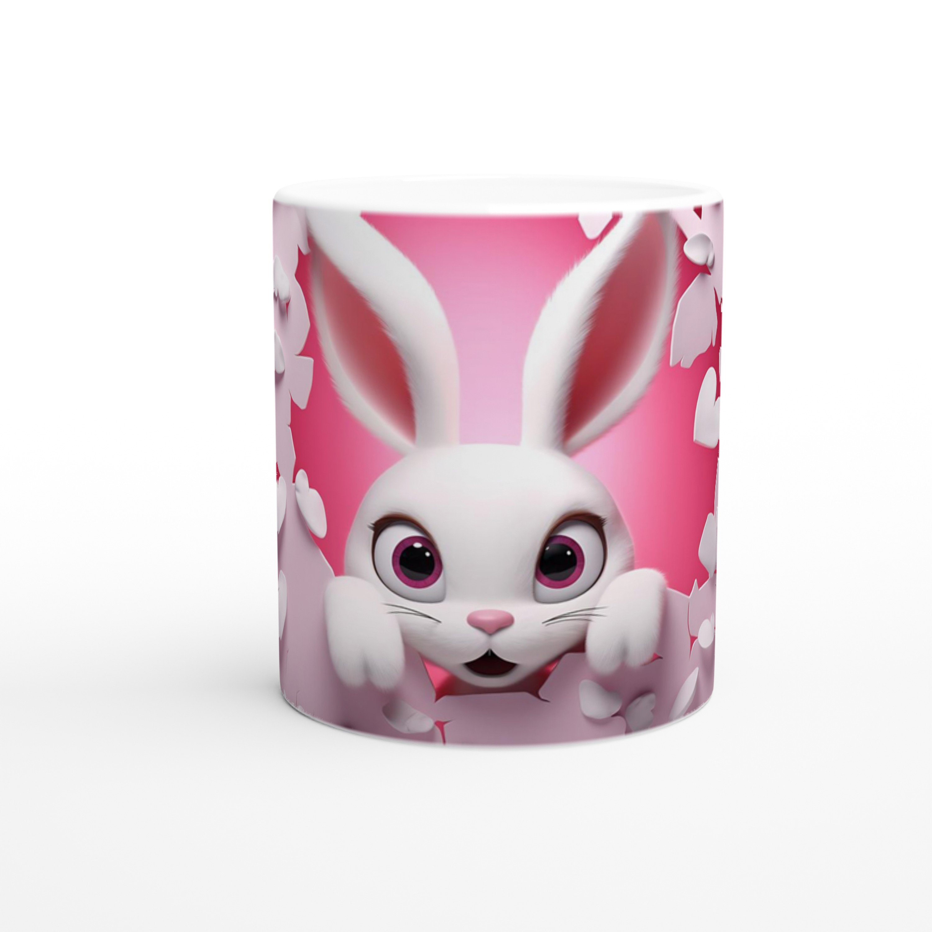 Pembe%20Kalpli%20Duvardan%20Bakan%20Tavşan%20Temalı%20Baskılı%20Kupa%20Bardak