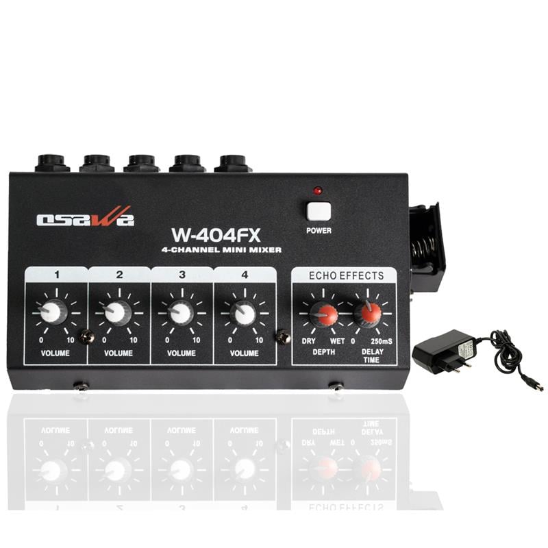 Osawa%20Mikrofon%20Giriş-1%20Line%20Çıkış%20Eko’Lu%204%20Kanal%2020%20Db%20Adaptörlü%20Mini%20Mikrofon%20Çoğaltıcı%20W-404FX