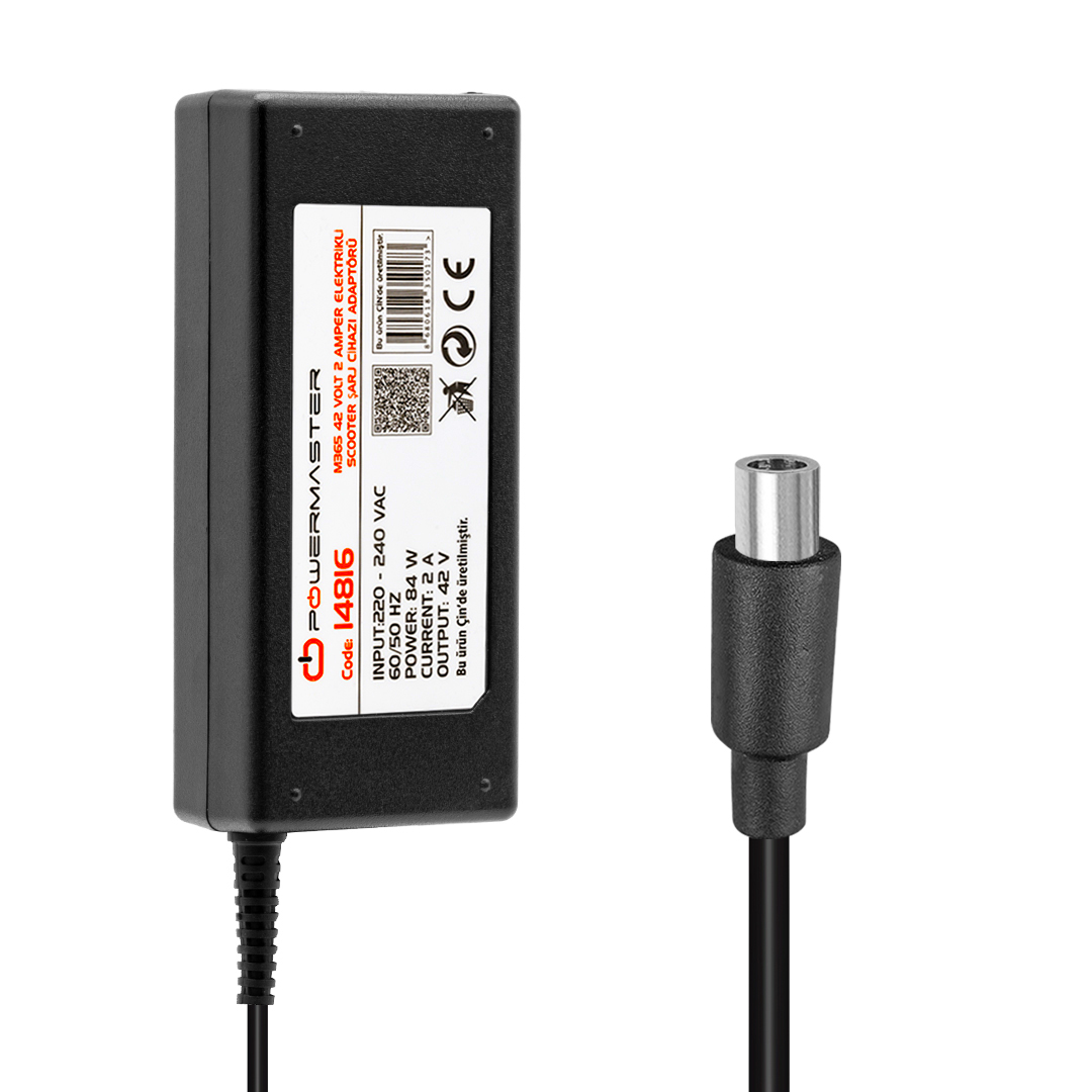 POWERMASTER%20AD0003%20TDS%20UÇLU%20XIAOMI%20M365%2042%20VOLT%20-%202%20AMPER%20ELEKTRİKLİ%20SCOOTER%20ŞARJ%20CİHAZI%20ADAPTÖRÜ