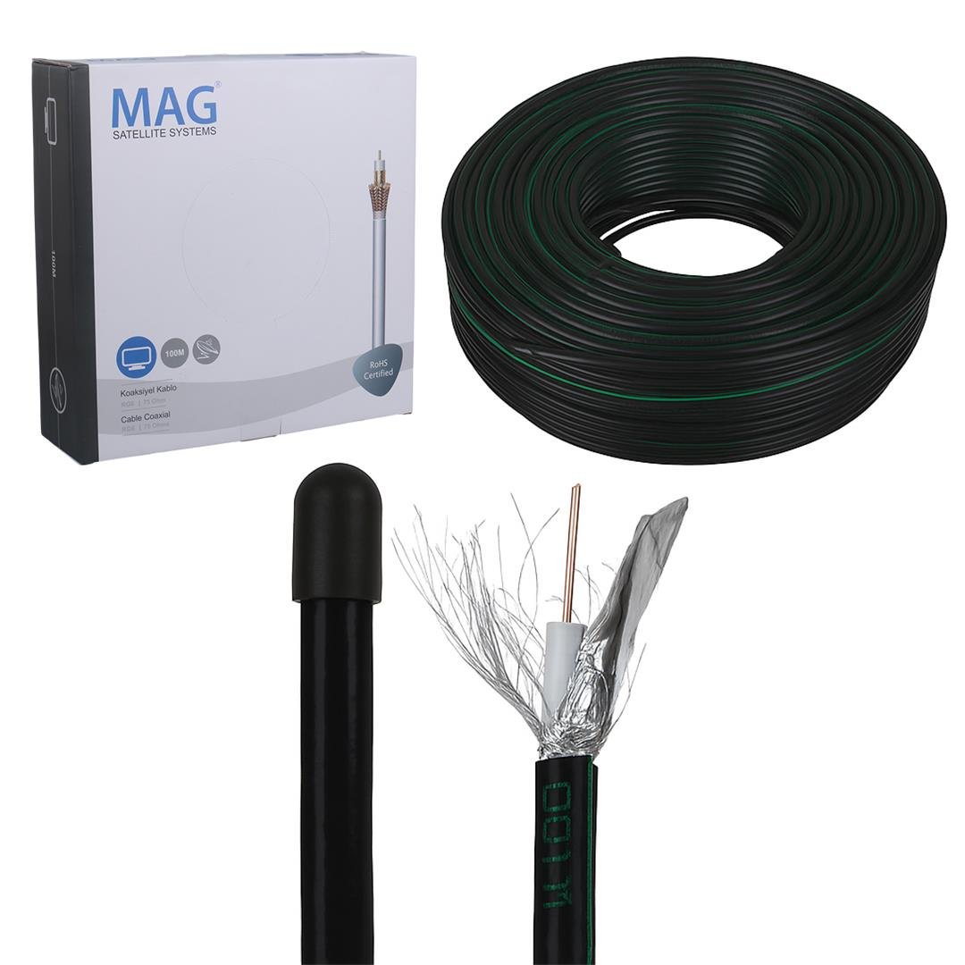 Mag%20Rg6/U6%20Bakır%20Cu/Cu%2080%20Tel%20Siyah%20Anten%20Kablosu%20(100%20Metre)