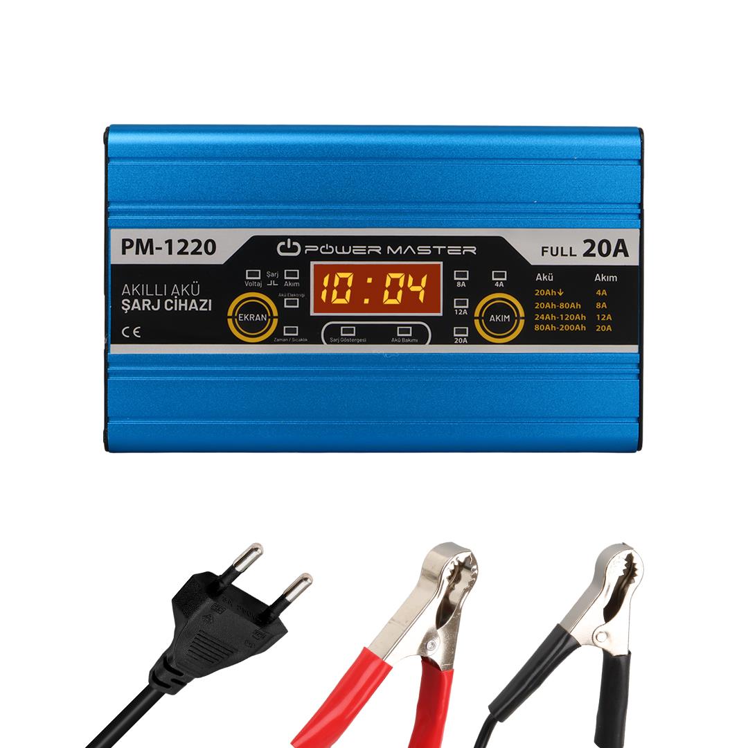 Powermaster%20PM-1220%2012%20Volt%20Max%2020%20Amper%20Akü%20Şarj%20Cihazı