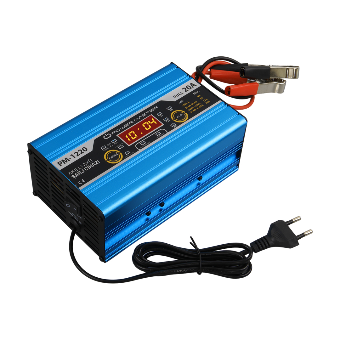 Powermaster%20PM-1220%2012%20Volt%20Max%2020%20Amper%20Akü%20Şarj%20Cihazı