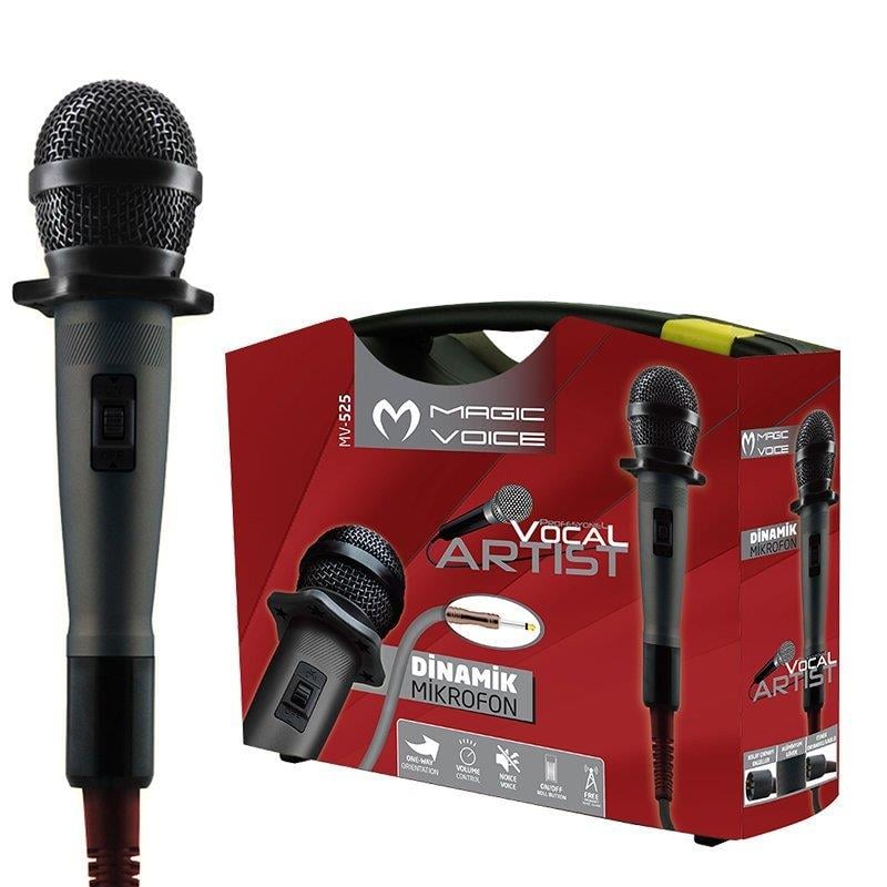 Magicvoice%20MV-525%20Dinamik%20Profesyonel%204.5%20Metre%20Kablolu%20El%20Mikrofonu