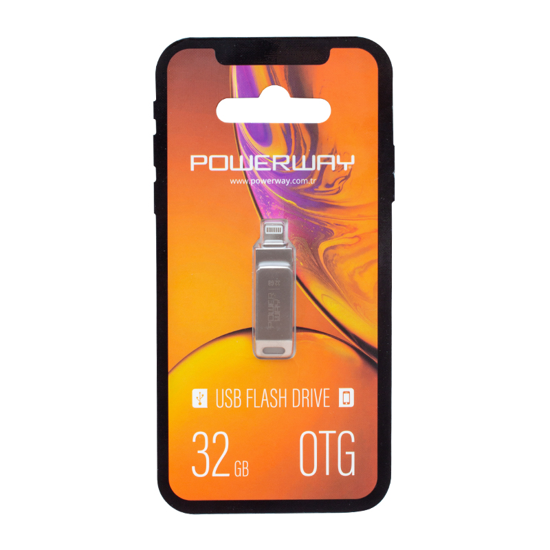 Powerway%2032%20Gb%20İphone%20Usb%202.0%20Otg%20Metal%20Flash%20Bellek