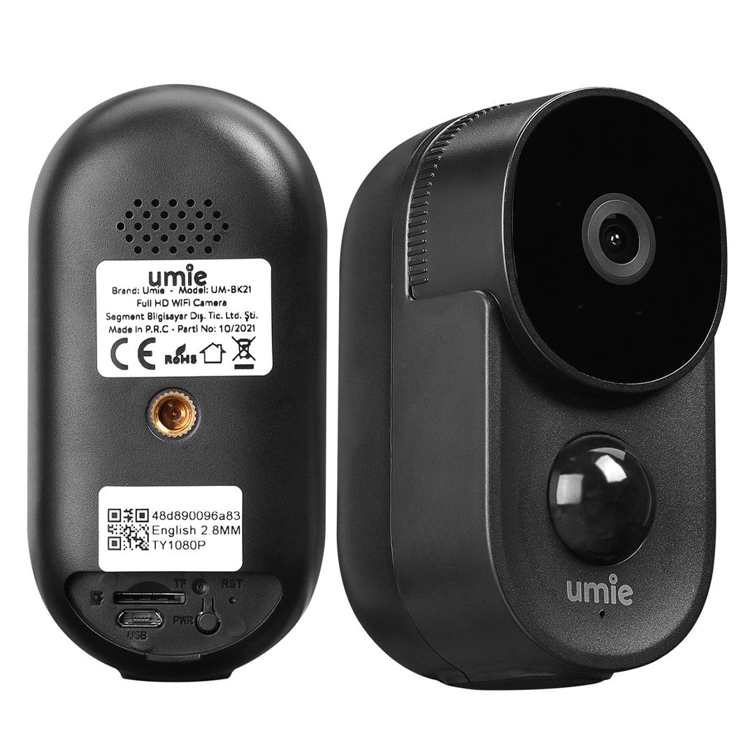 UMIE%202MP%20Iki%20Yönlü%20Ses%20TF%20Kart%20Kablosuz%20Tuya%20Destekli%20Akıllı%20IP%20Kamera%206700%20Mah%20Bataryalı%20(UM-BK21%20Siyah)