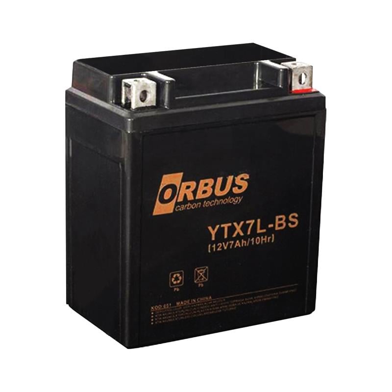 Orbus%2012%20V%207%20Amper%20Elektrikli%20Karbon%20Bisiklet%20Aküsü%20YTX7L-BS