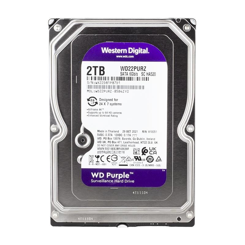 Western%20Digital%20Purple%20WD22PURZ%202%20TB%20Sata%206GB/S%207-24%20Güvenlik%20Harddisk