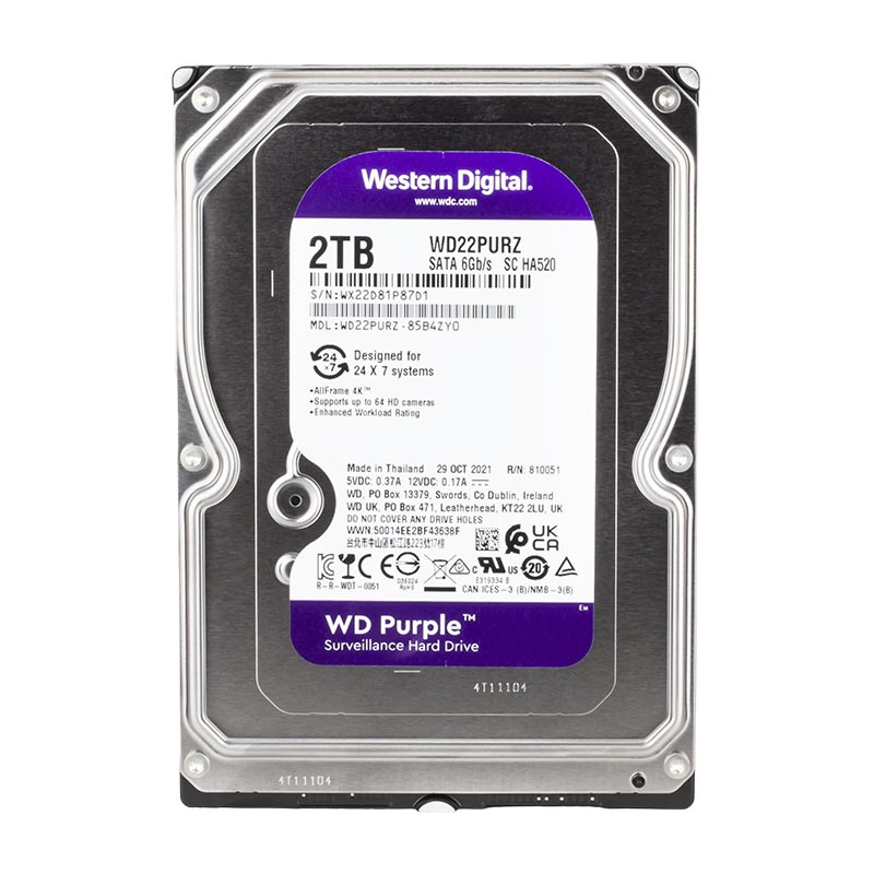Western%20Digital%20Purple%20WD22PURZ%202%20TB%20Sata%206GB/S%207-24%20Güvenlik%20Harddisk