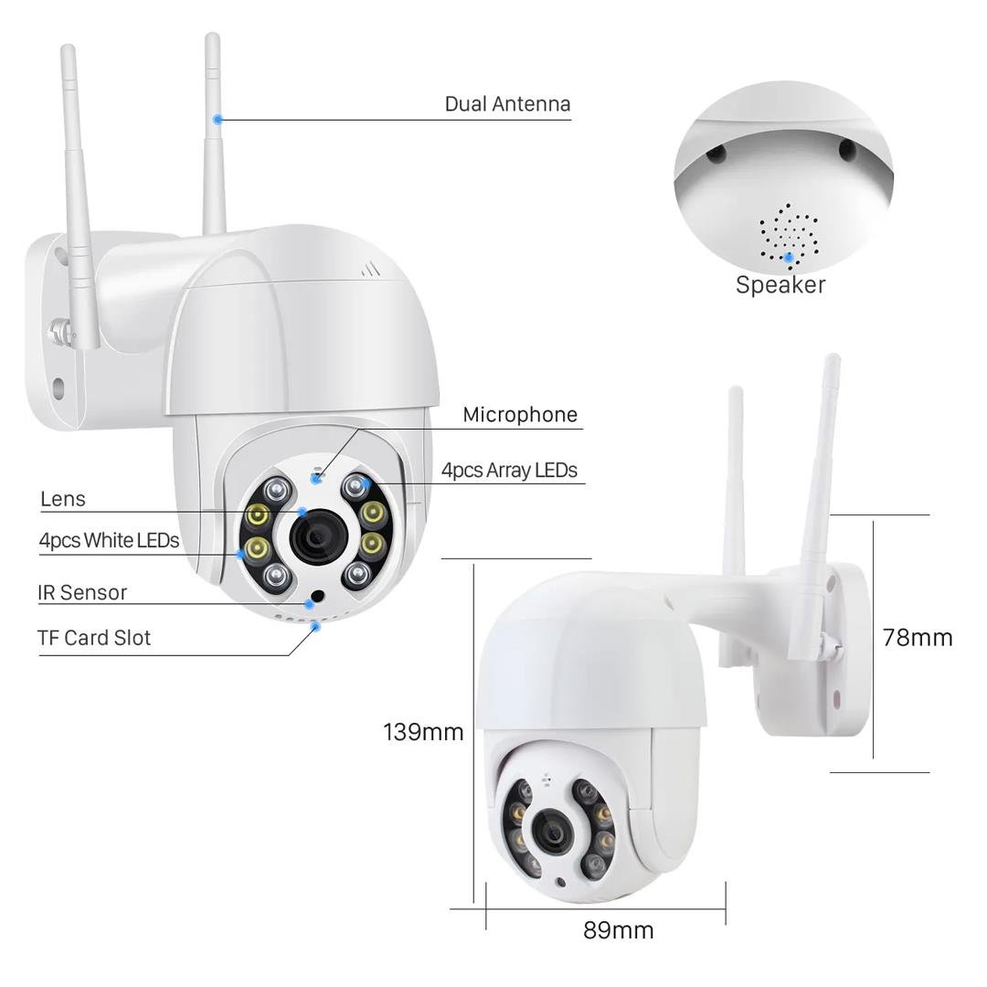 Powermaster%202Mp%203.6Mm%201080P%20Wifi%20Speed%20Dome%20PTZ%20Kamera%20Poe%20+%2012V