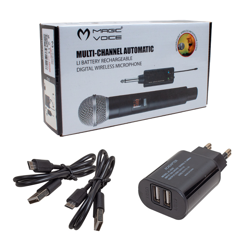 Magicvoice%20Mv-19599%20UHF%20Kablosuz%20Enstrüman%20Uyumlu%20Jack%20Girişli%20İkili%20Mikrofon%20Set