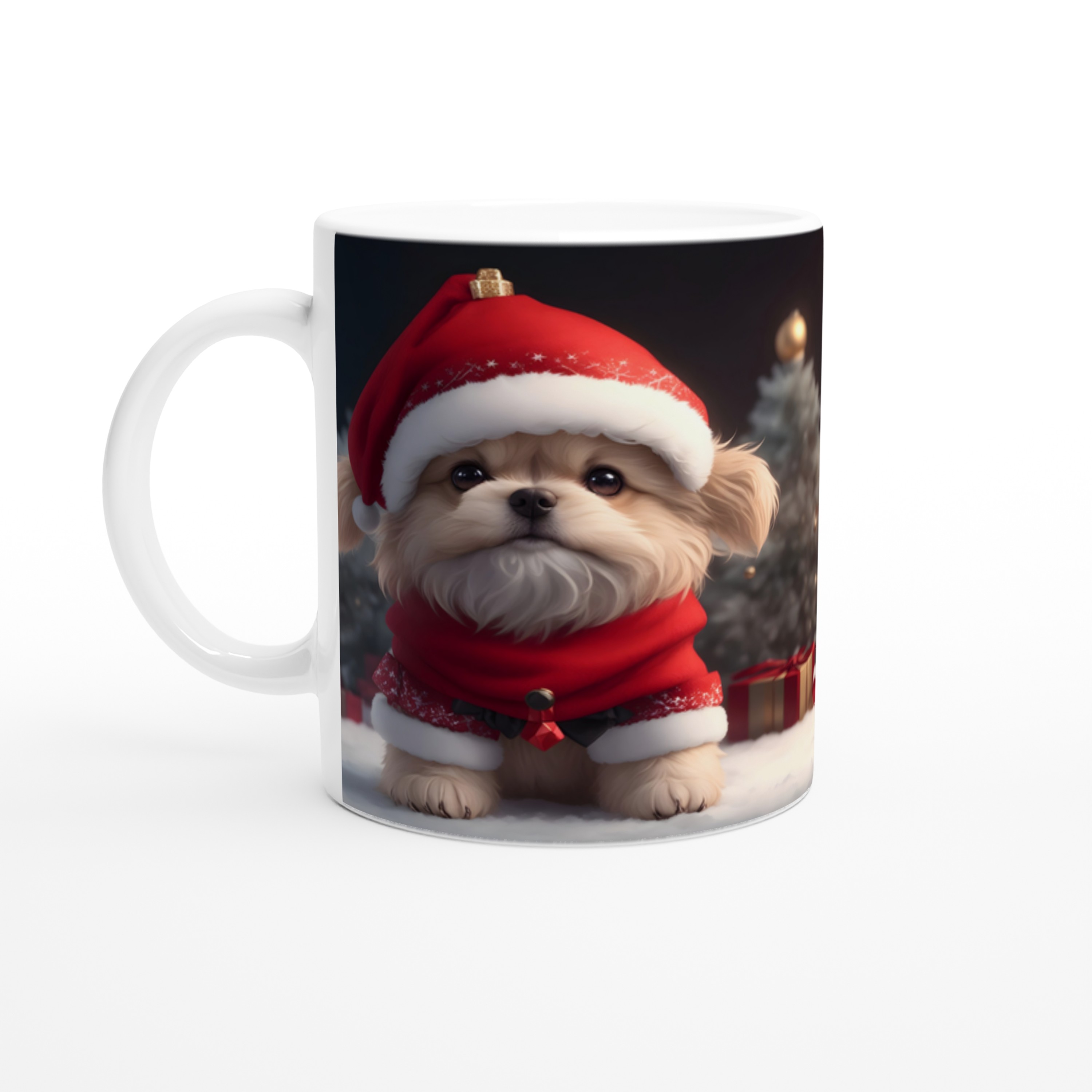 Kırmızı%20Şapkalı%20Mini%20Noel%20Köpeği%20Baskılı%20Kupa%20Bardak