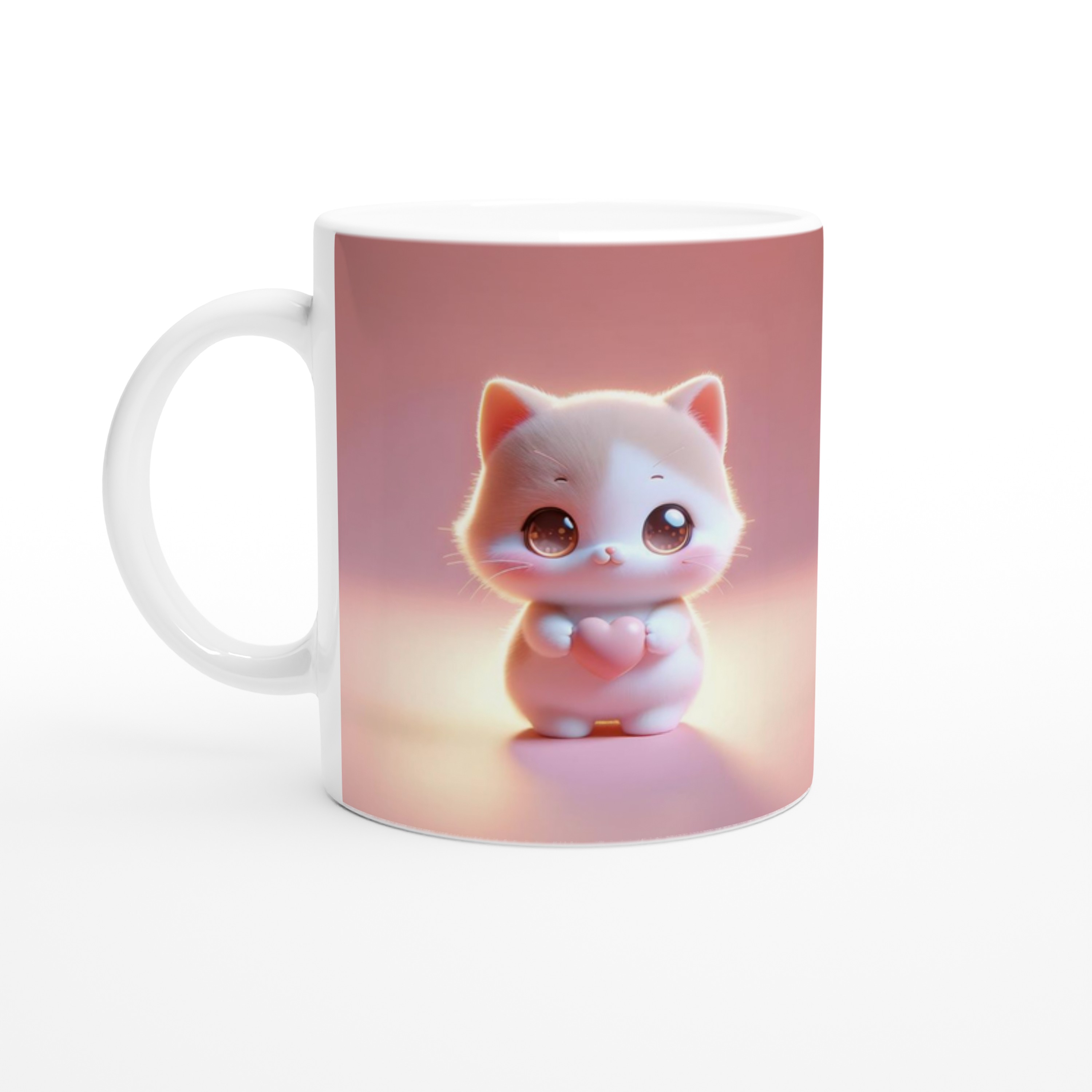 Kalpli%20Sevimli%20Kedi%20Figürlü%20Baskılı%20Kupa%20Bardak