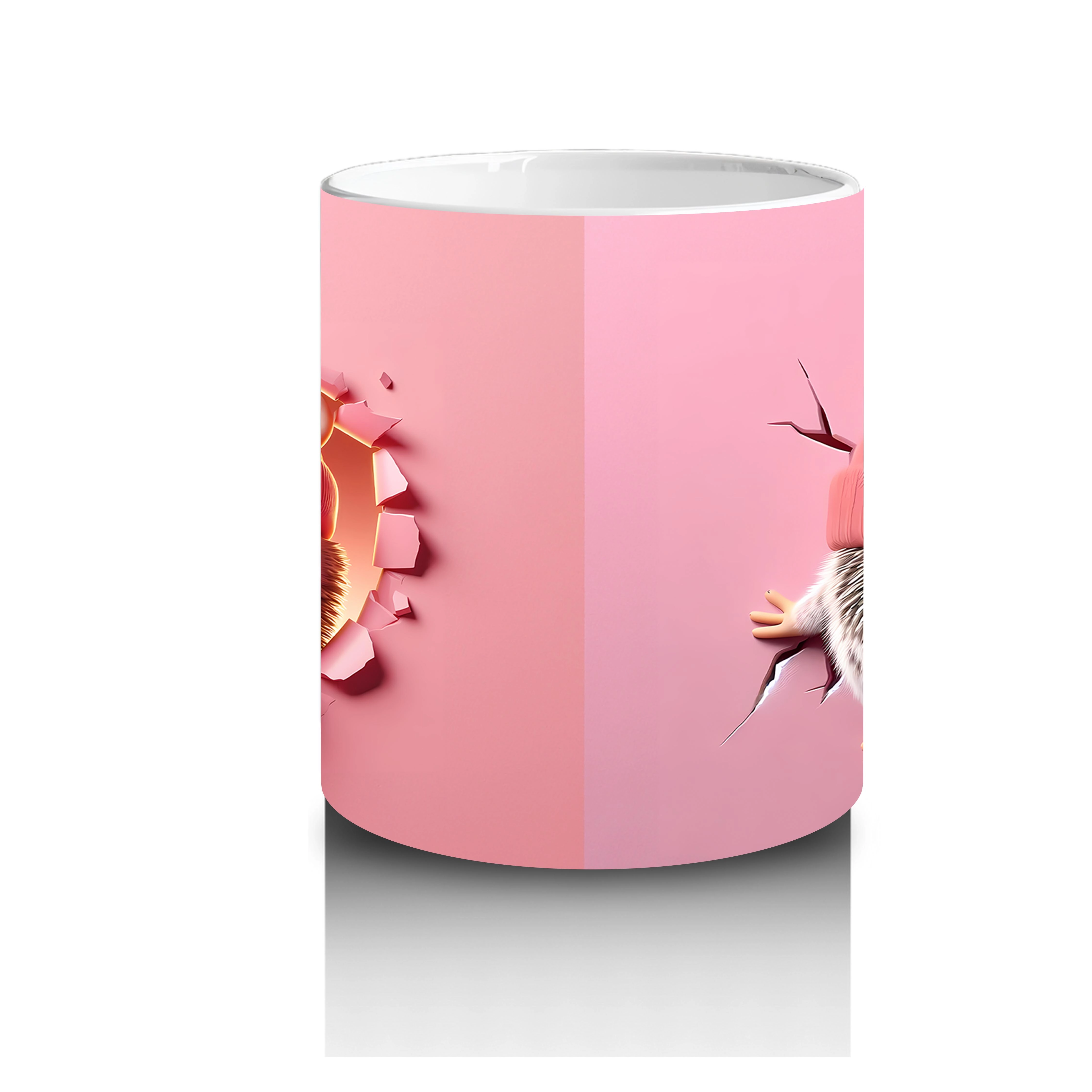Pembe%20Fon%20Üzerinde%20Bereli%20Sevimli%20Ayıcık%20Tasarımı%20-%20Baskılı%20kahve%20kupası
