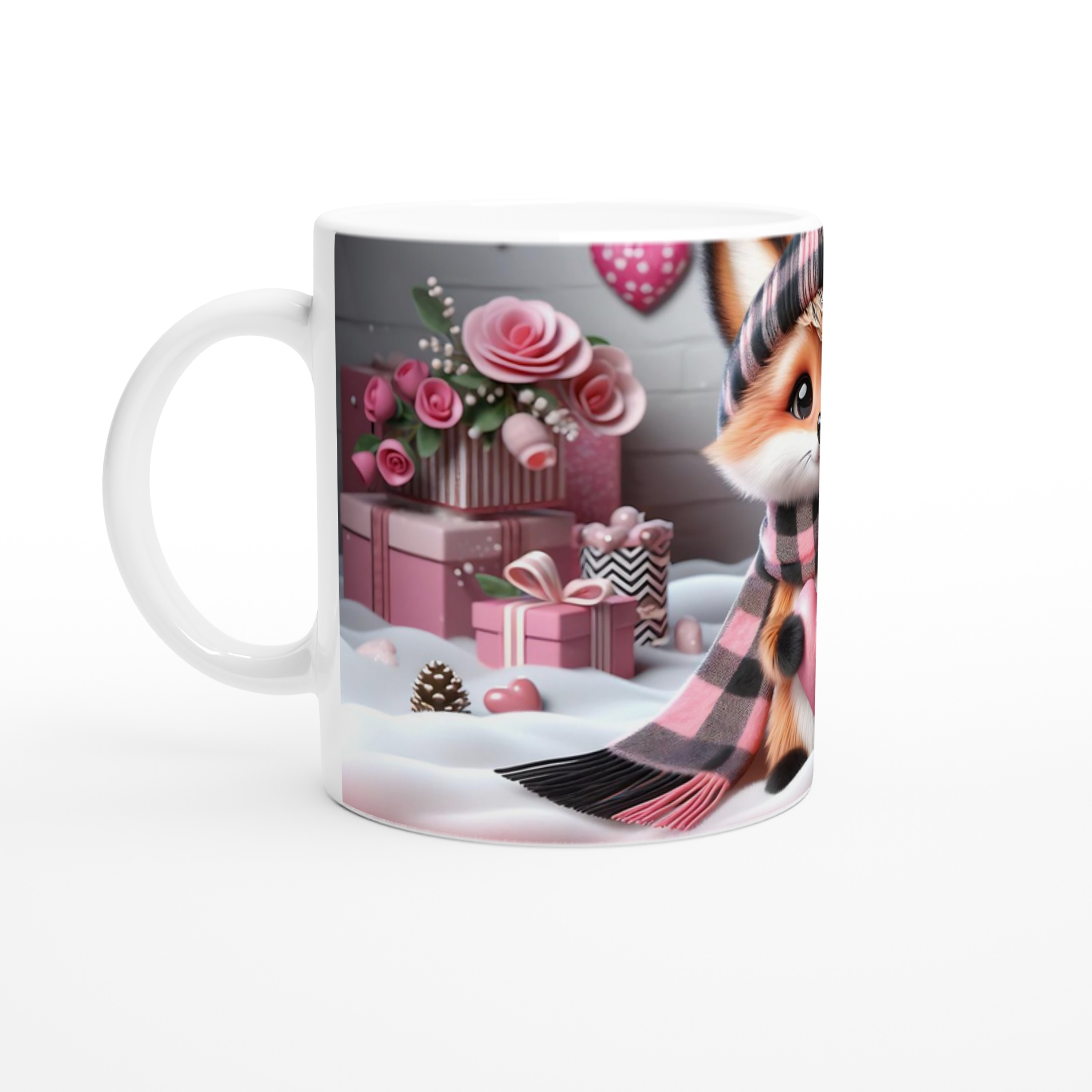Pembe%20Kalpli%20Şirin%20Tilki%20Temalı%20Baskılı%20Kupa%20Bardak