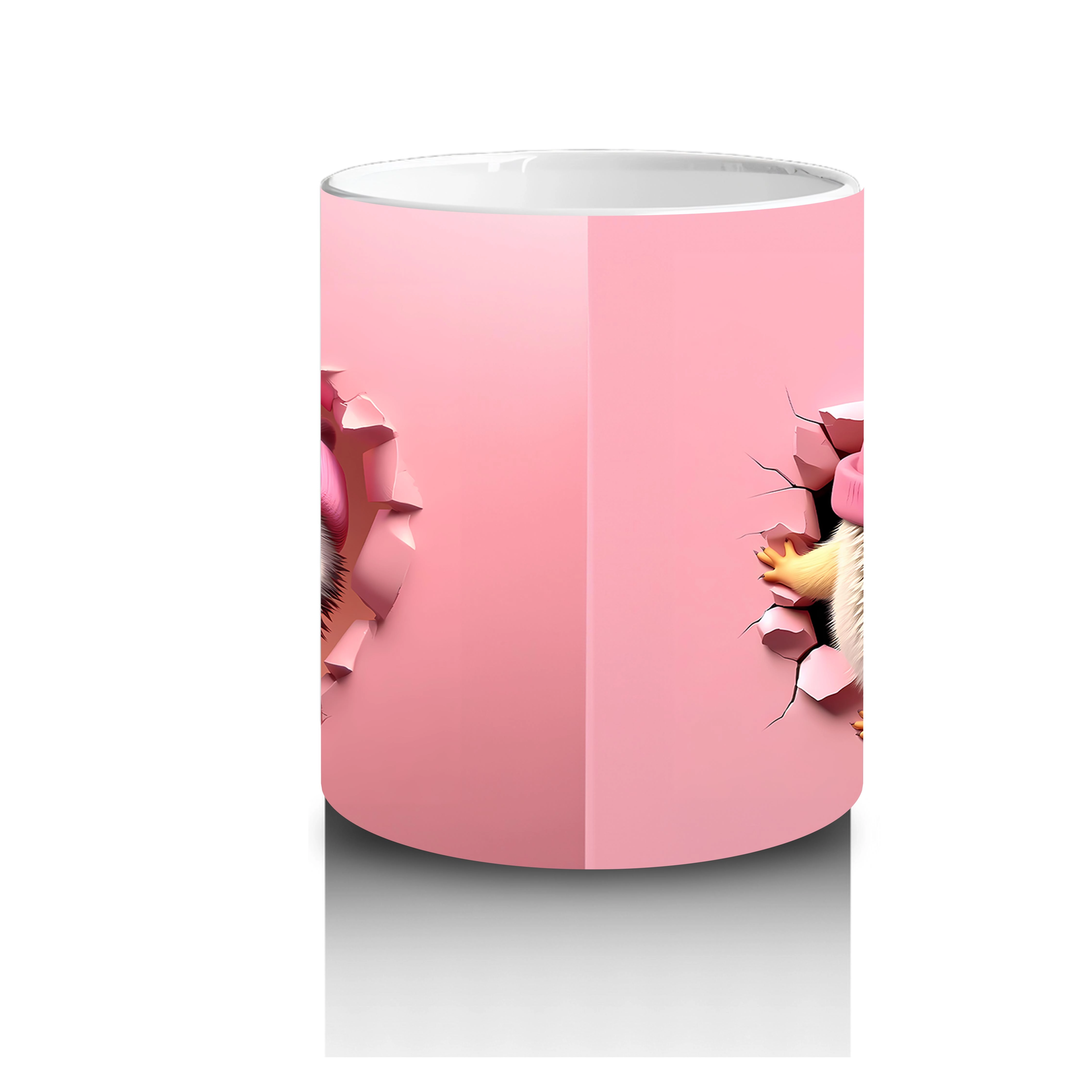 Pembe%20Kostümlü%20Sevimli%20Kirpi%20Kız%20Maskot%20–%20Baskılı%20Kahve%20Kupası