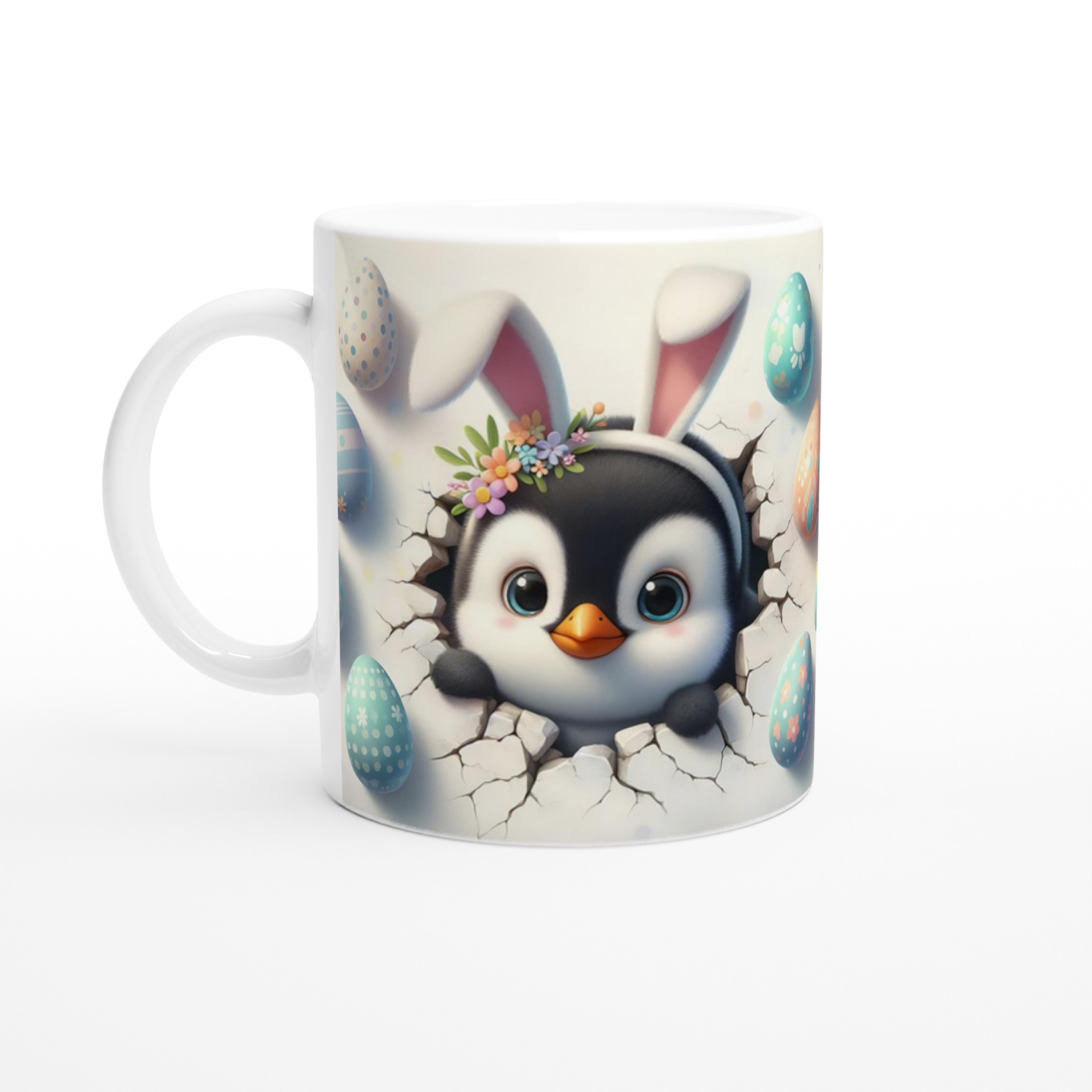 Tavşan%20Kulaklı%20Penguen%20Temalı%20Baskılı%20Kupa%20Bardak