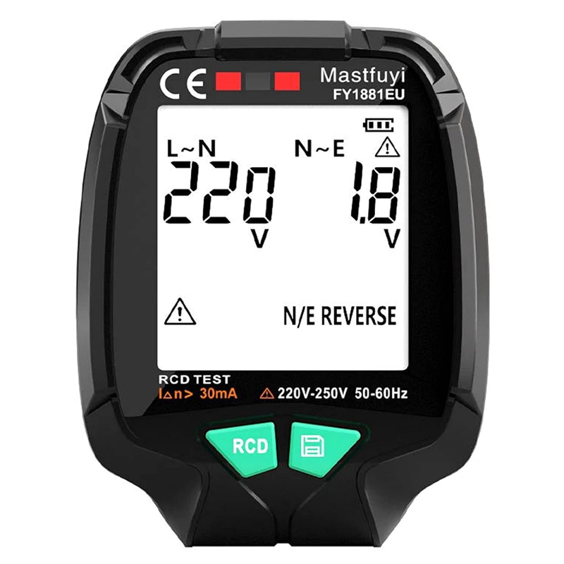 Powermaster%20(30V%20-%20250V)%20Tam%20Ekran%20Soket%20Test%20Cihazı%20PM-20400
