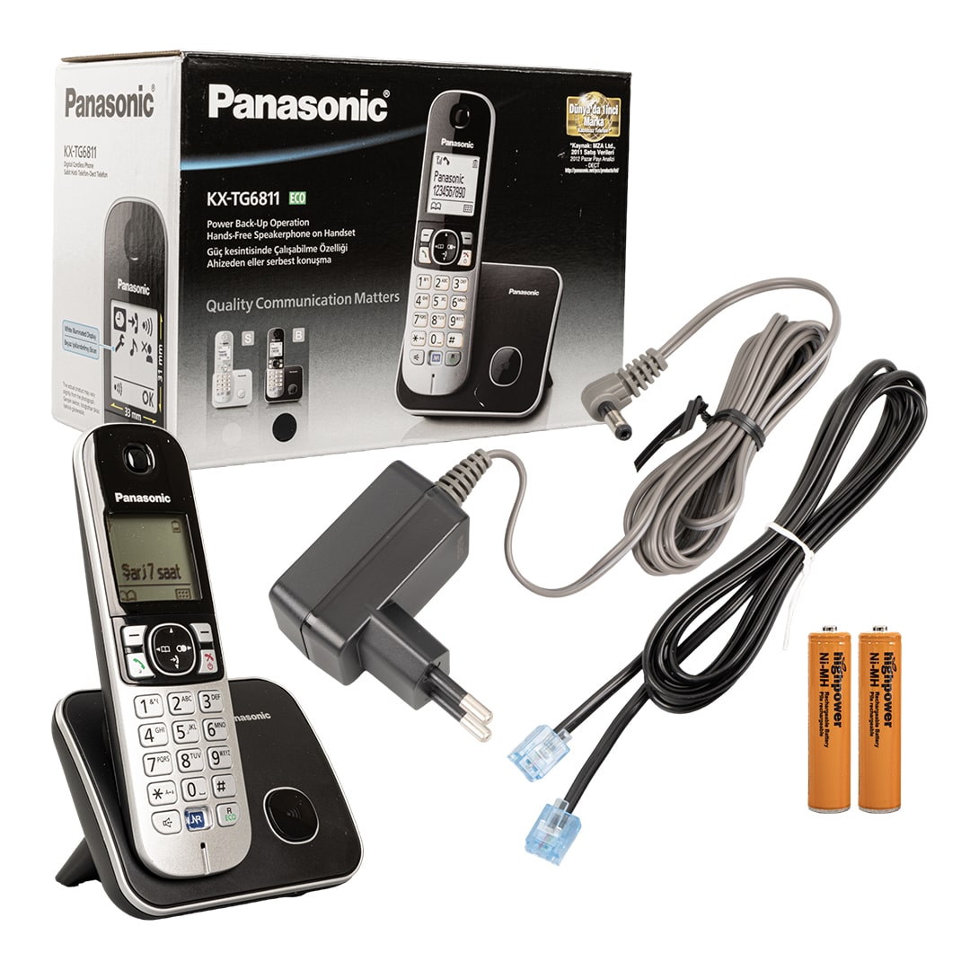 Panasonic KX-TG6811 Dect Telsiz Telefon Siyah - Fikir Sahibiyiz