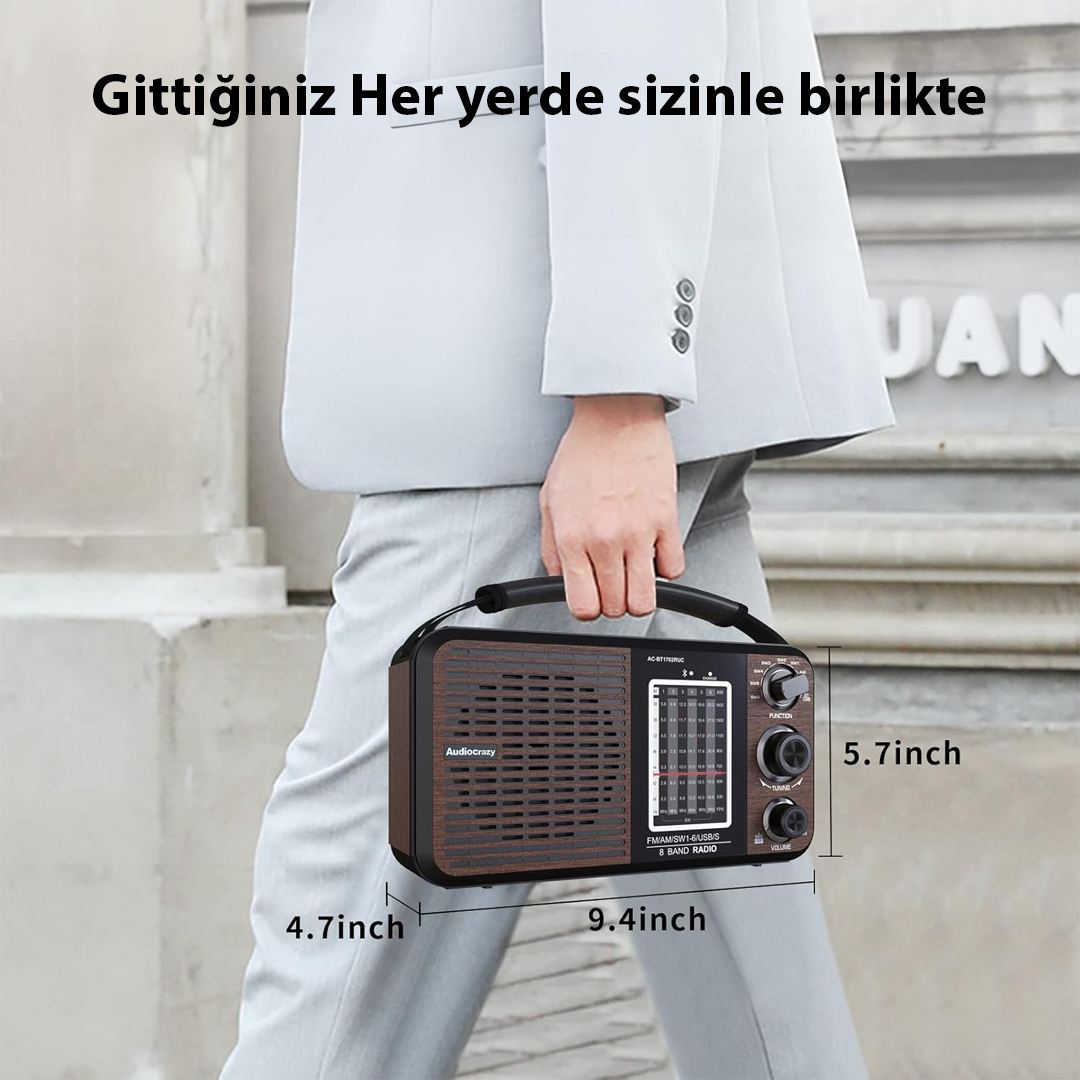 Magicvoice%20USR11%20Portatif%20Analog%20Radyo%20FM-USB-SD/MMC-AUX%20(88-108%20FM%20Frekans%20Aralığı)
