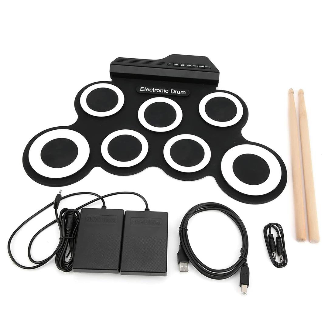 Magicvoice%20G3002%20Elektronik%20Bateri%20Roll%20UP%20Davul%20Matı%20Kiti%207%20Ped