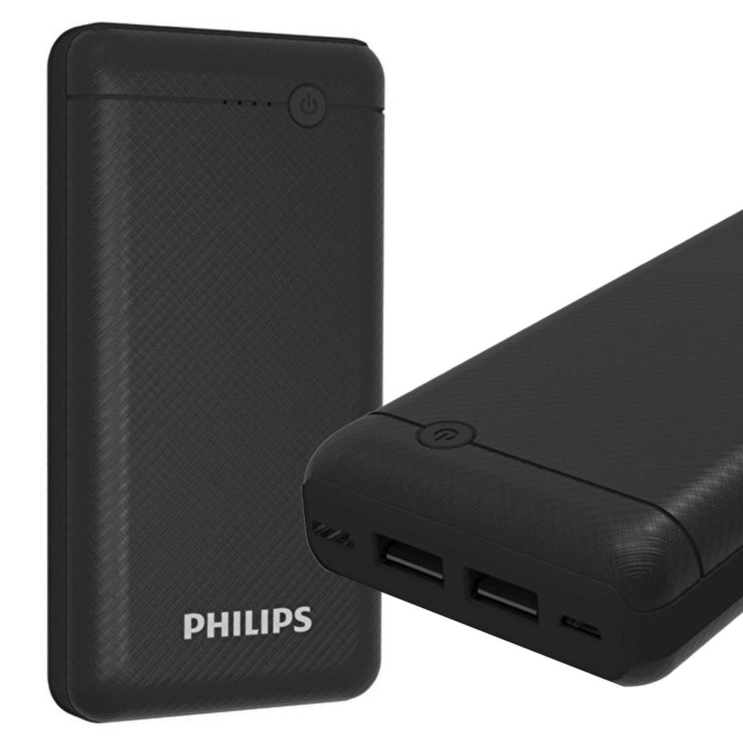 Philips%20DLP1720%20CB%2020.000%20Mah%202XUSB%20Port%20Çıkış%20TYPE-C%20Micro-USB%20Powerbank%20Hızlı%20Şarj%20Slim
