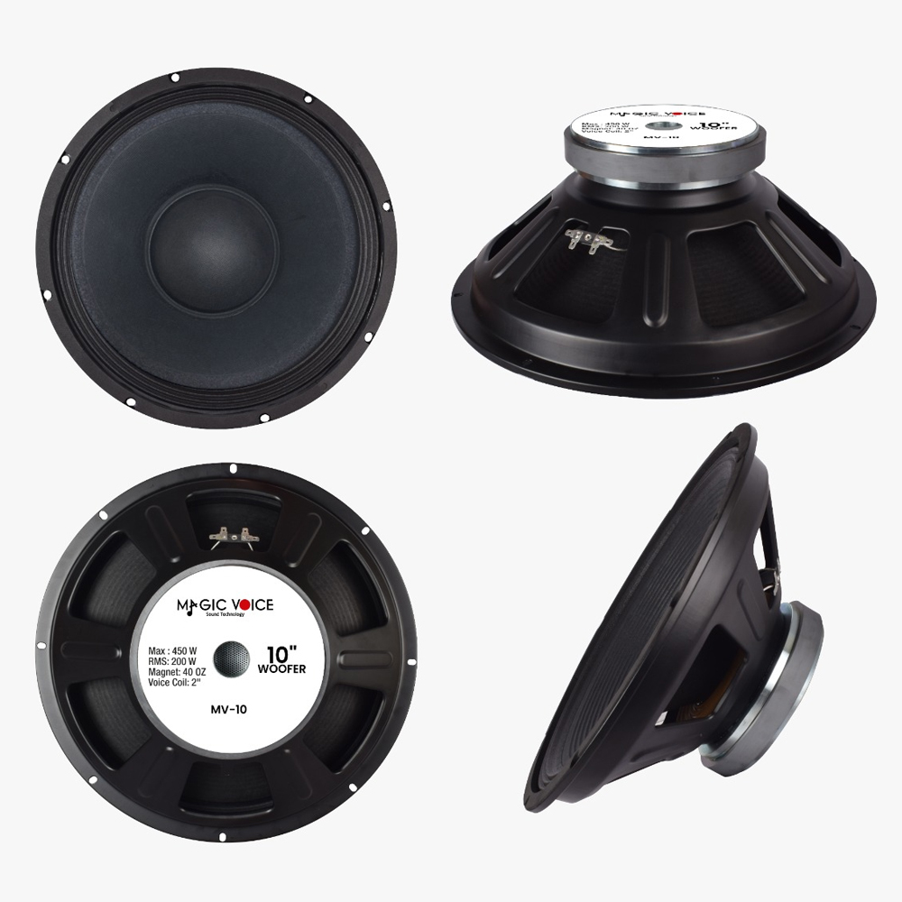 Magicvoice%20MV-10 Maks.%20450%20Watt%20/%20Rms%20200%20Watt%2010”%20Siyah%2025 Cm%20Woofer%20Yedek%20Hoparlör