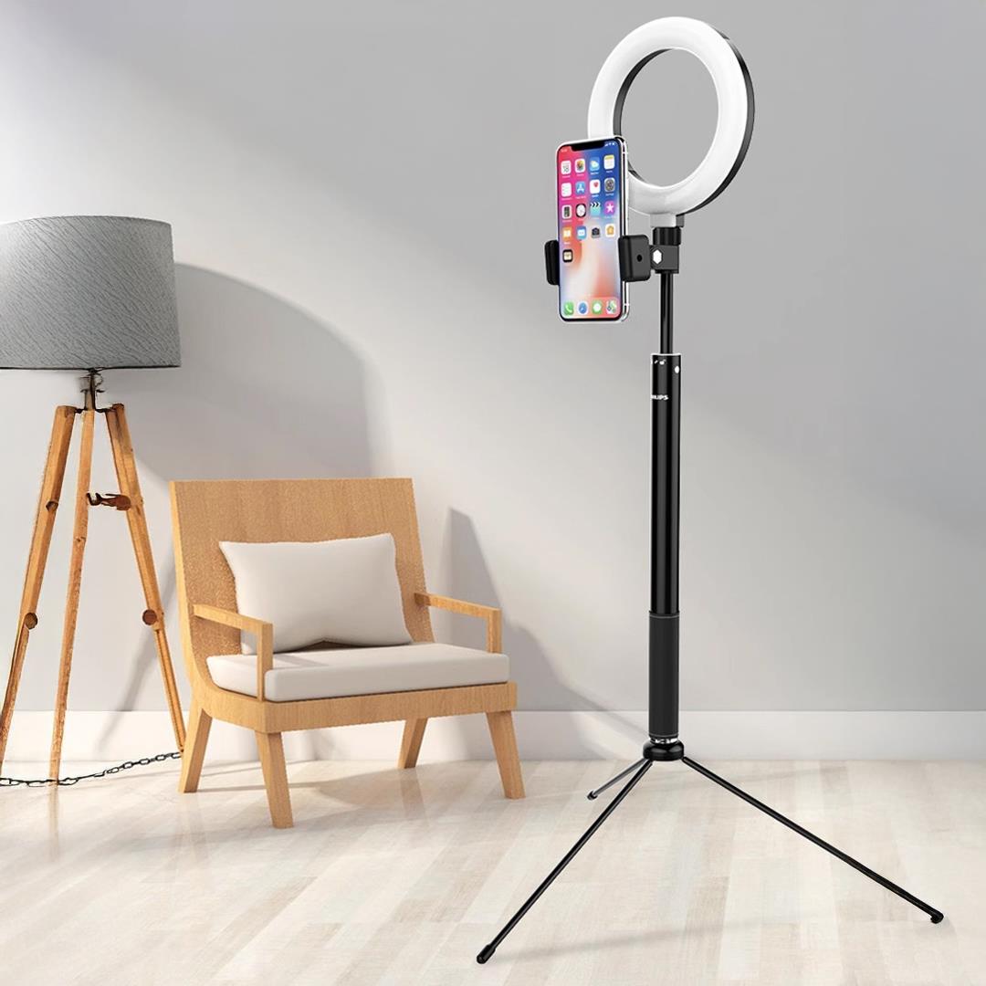Philips%202İn1%20Tripod%20Standlı%20Youtube%20Tiktok%20Selfie%20Çekim%20Işıklı%20Telefon%20Tutucu%20-%20Makyaj%20Işığı%20DLK3621N/93