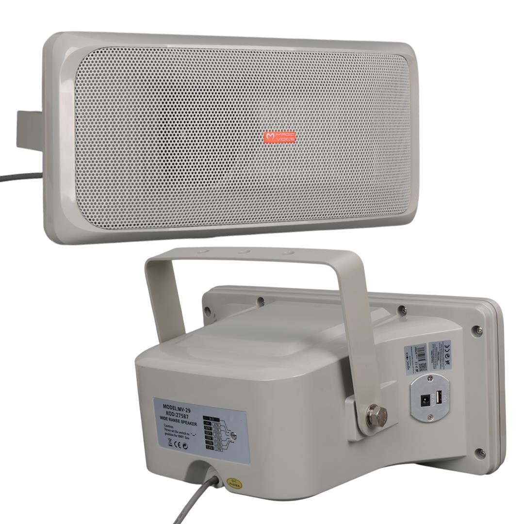 Magicvoice%20MV-29%2013%20CM%2030%20Watt%20Komütatörlü%20Hat%20Trafolu%20Gri%20Horn%20Sütun%20Hoparlör%20(Tekli%20Paket)