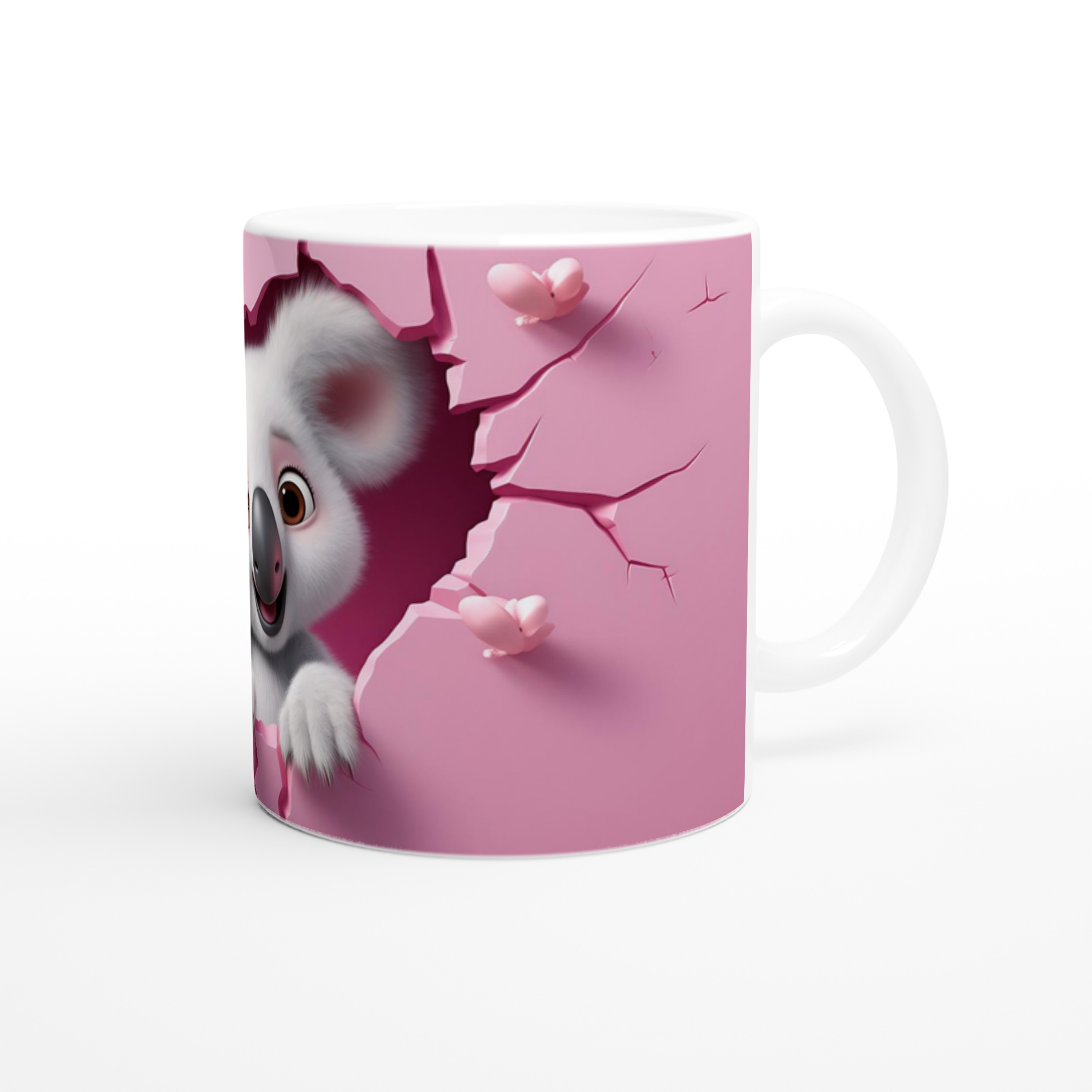 Pembe%20Duvarı%20Yırtarak%20Bakan%20Sevimli%20Koala%20Temalı%20Baskılı%20Kupa%20Bardak