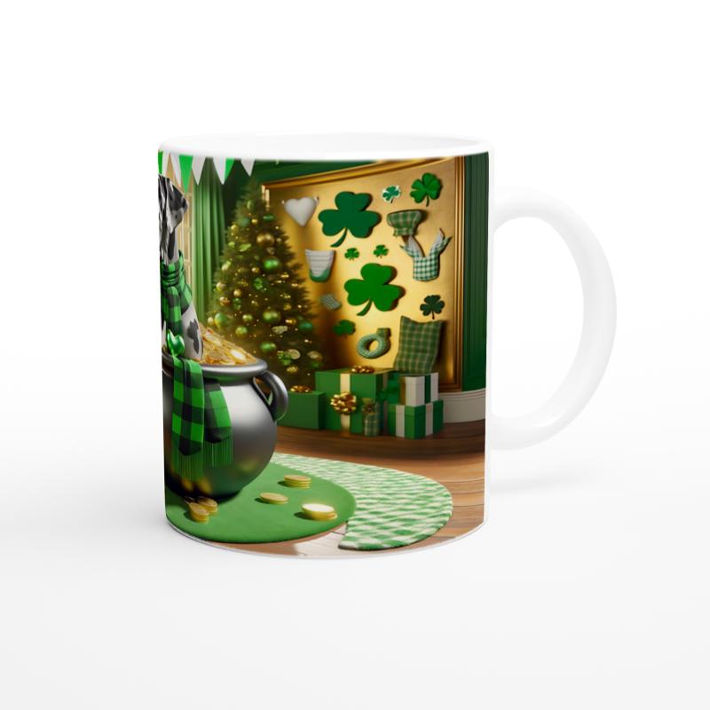 Leprechaun%20Şapkalı%20Pofuduk%20Köpek%20Temalı%20Baskılı%20Kupa%20Bardak