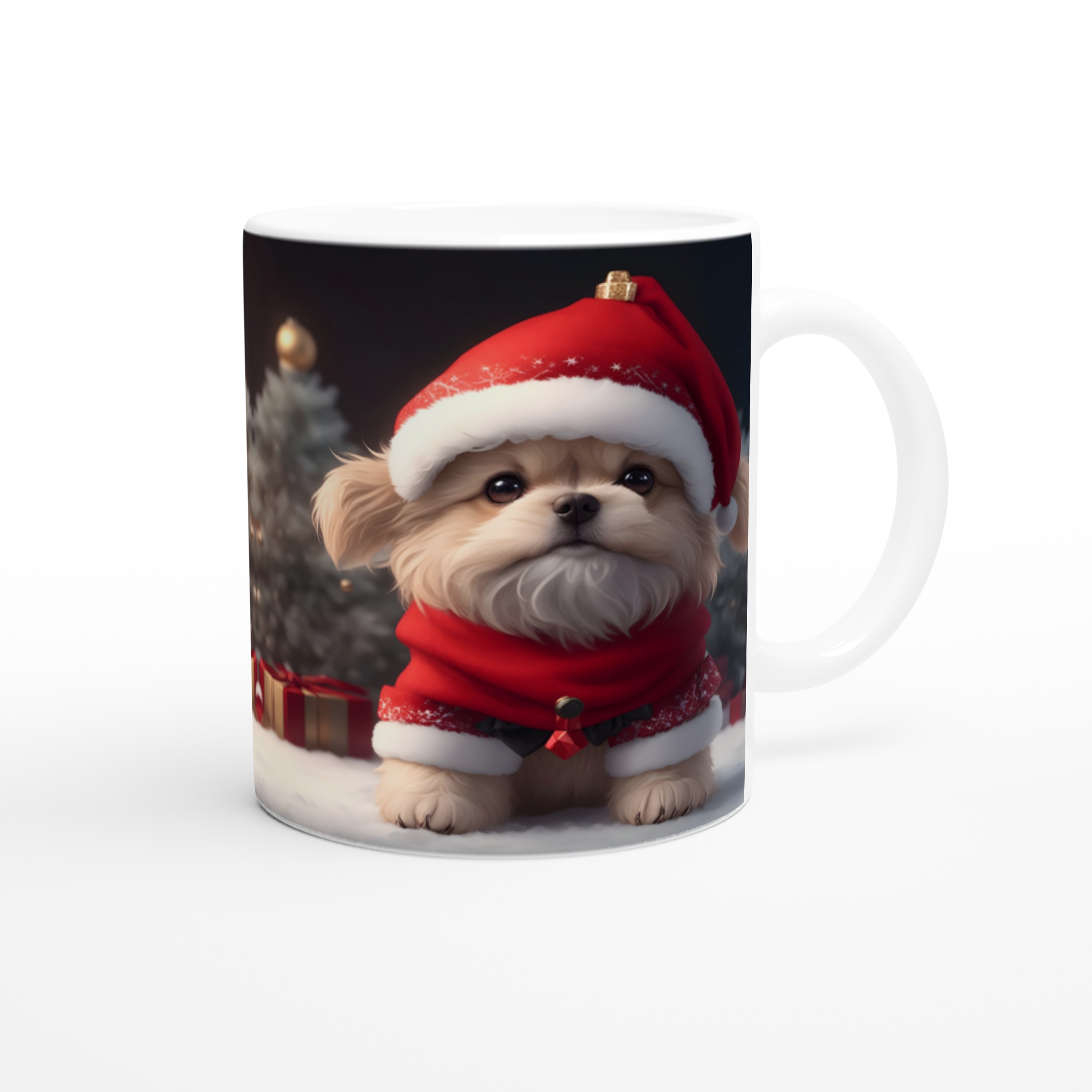Kırmızı%20Şapkalı%20Mini%20Noel%20Köpeği%20Baskılı%20Kupa%20Bardak