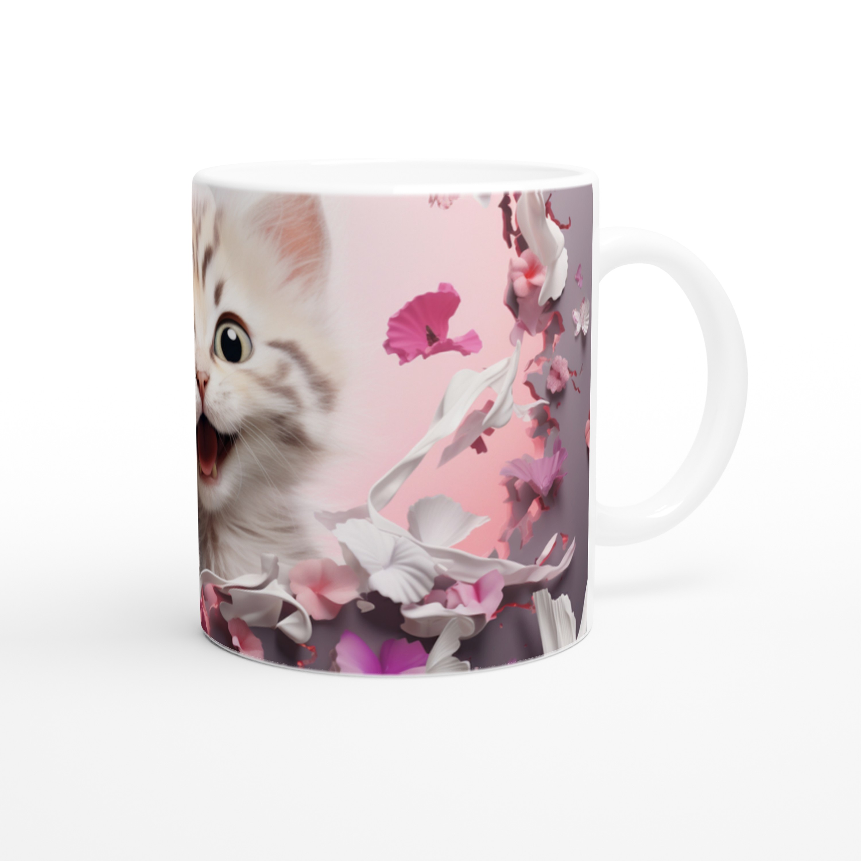 Pembe%20Çiçekler%20Arasında%20Neşeyle%20Bakan%20Yavru%20Kedi%20Baskılı%20Kupa%20Bardak