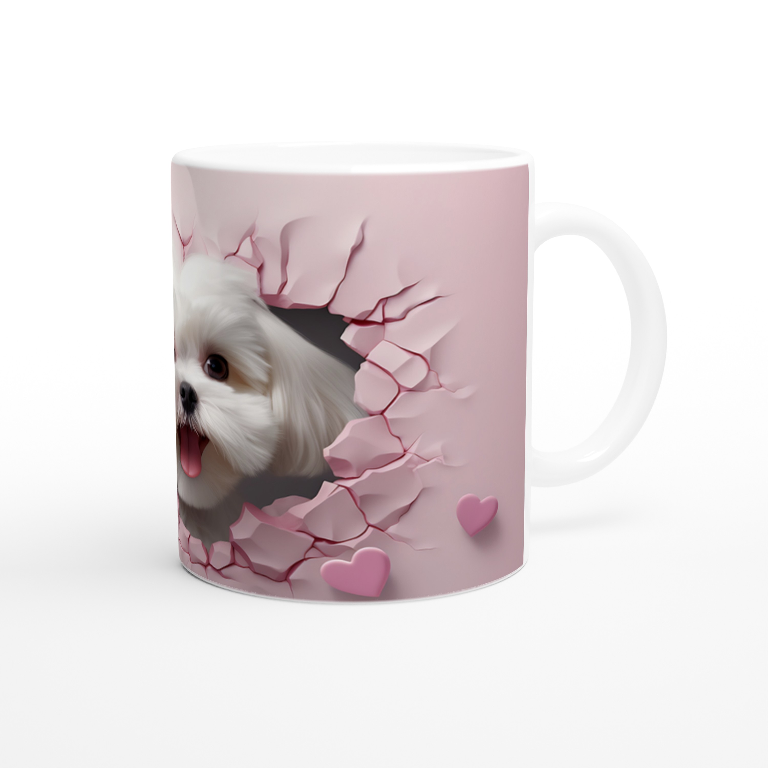 Pembe%20Çatlaktan%20Bakan%20Maltese%20Terrier%20Temalı%20Baskılı%20Kupa%20Bardak