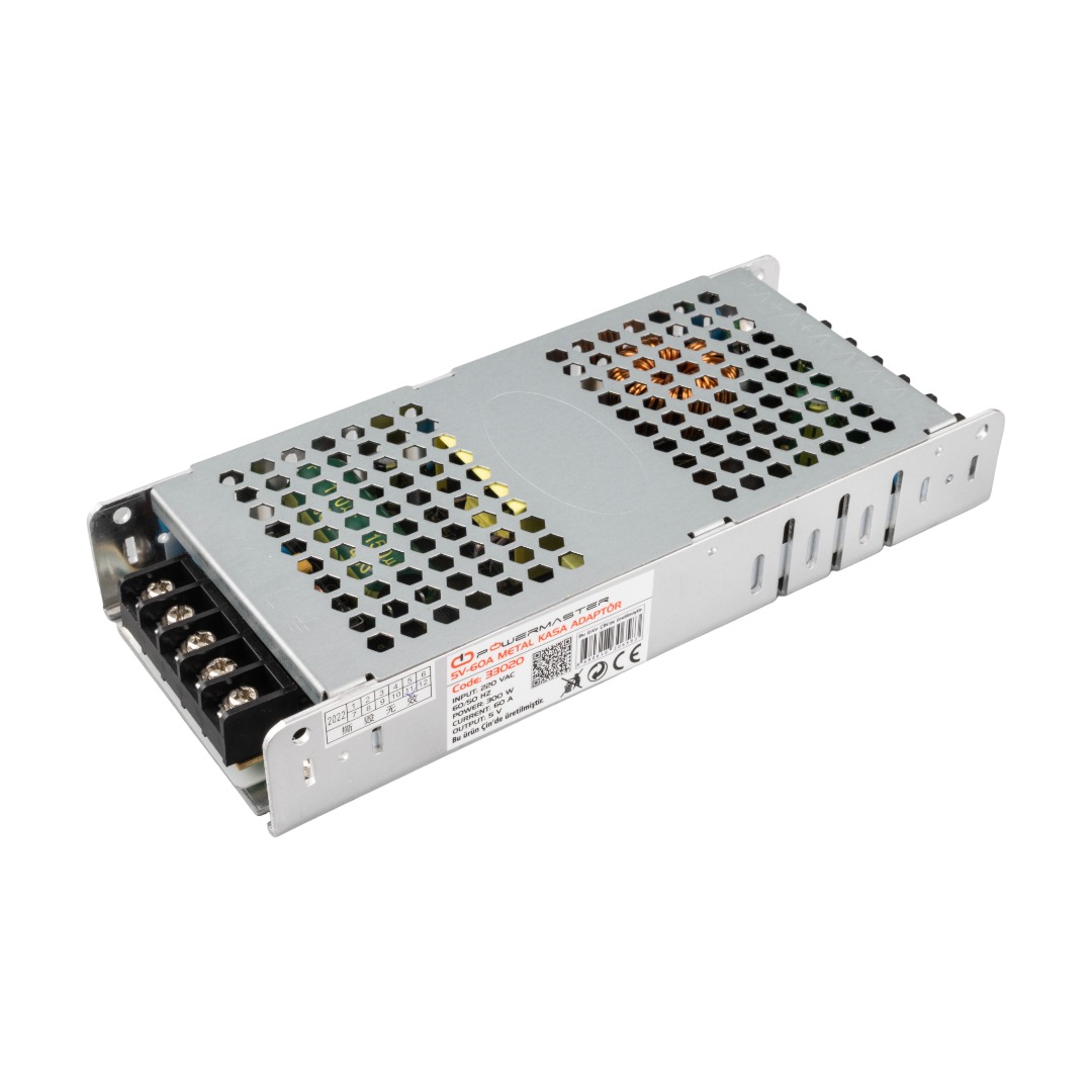Powermaster%20PM-33020%205%20Volt%20-%2060%20Amper%20Slim%20Metal%20Kasa%20Adaptör%20(P10%20Paneller%20İçin)