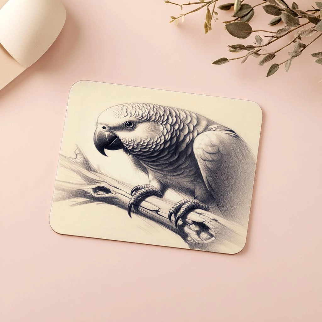 Dalda%20Oturan%20Papağan%20Mousepad%20–%20Kalemle%20Çizilmiş%20-%2019x23%20cm%202%20mm%20Dikdörtgen%20İthal%20Baskılı%20Mouse%20Pad