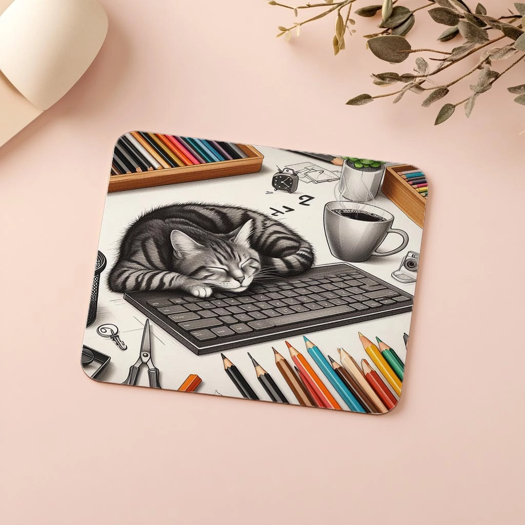 Ofis%20Masasında%20Kedi%20Karakalem%20Mousepad%20-%2019x23%20cm%202%20mm%20Dikdörtgen%20İthal%20Baskılı%20Mouse%20Pad