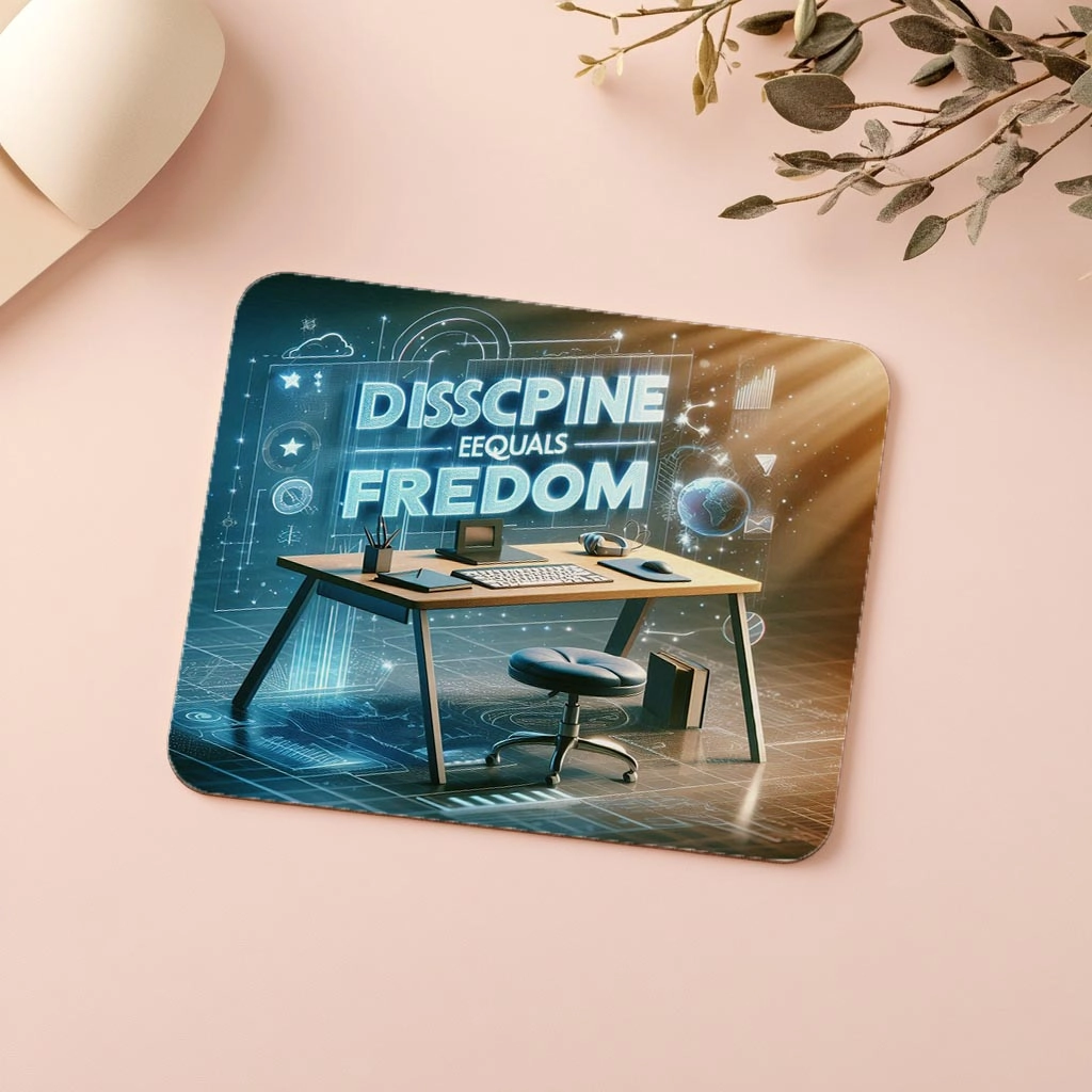Renkli%20Disiplin%20ve%20Özgürlük%20Mesajlı%20Mousepad%20-%2019x23%20cm%202%20mm%20Dikdörtgen%20İthal%20Baskılı%20Mouse%20Pad