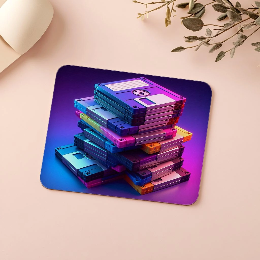Glowing%20Label’lı%20Disket%20Mouse%20Pad%20Tasarımı%20-%2019x23%20cm%202%20mm%20Dikdörtgen%20İthal%20Baskılı%20Mouse%20Pad