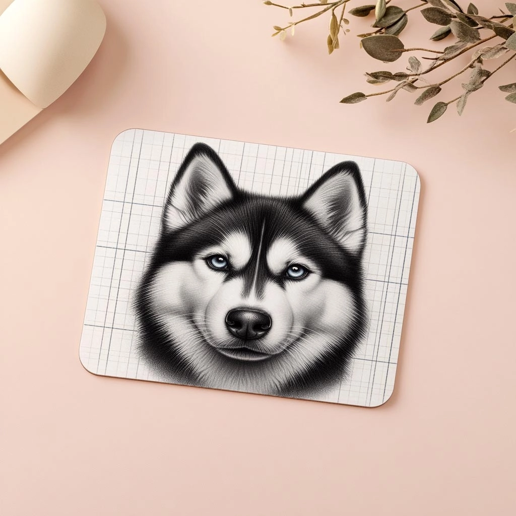 Siberian%20Husky%20Karakalem%20Çizimli%20Mousepad%20-%2019x23%20cm%202%20mm%20Dikdörtgen%20İthal%20Baskılı%20Mouse%20Pad