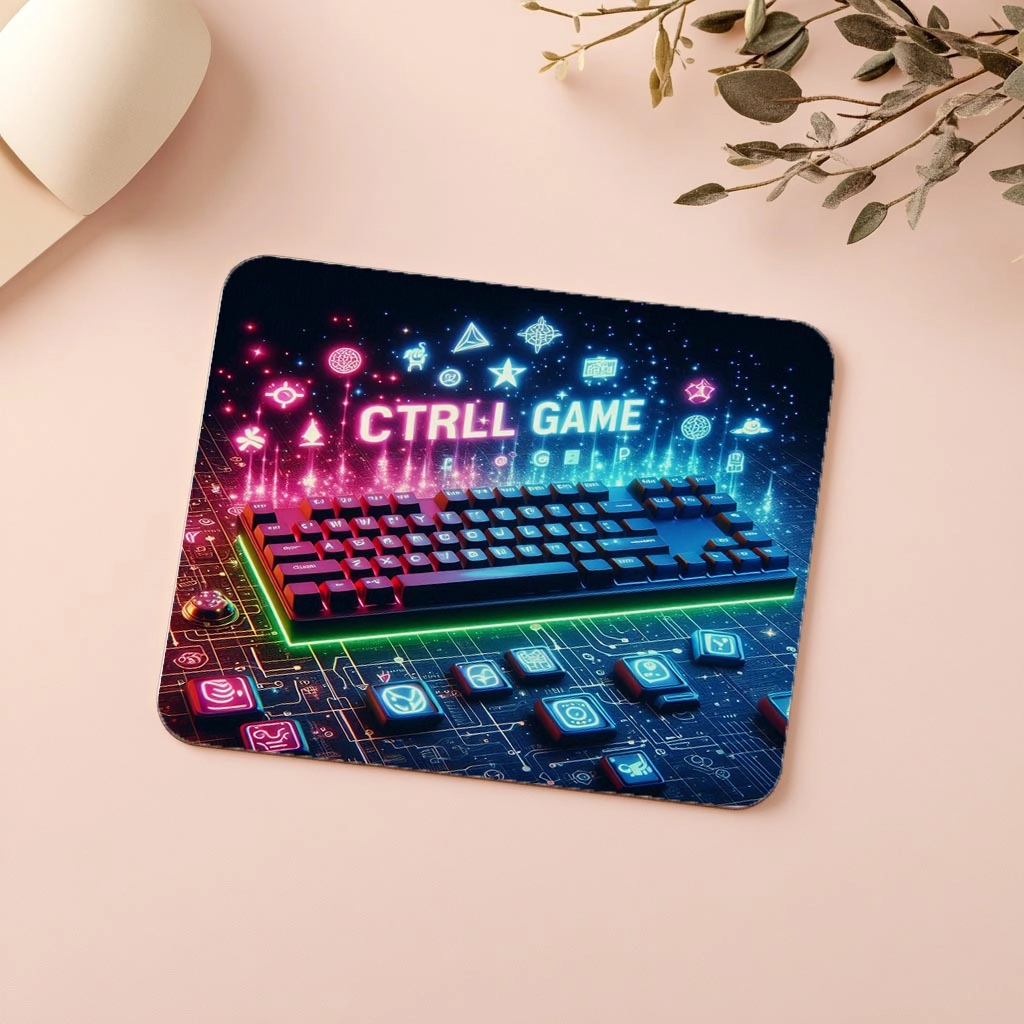 CTRL%20the%20Game%20Yazılı%20RGB%20Klavye%20Mousepad%20-%2019x23%20cm%202%20mm%20Dikdörtgen%20İthal%20Baskılı%20Mouse%20Pad