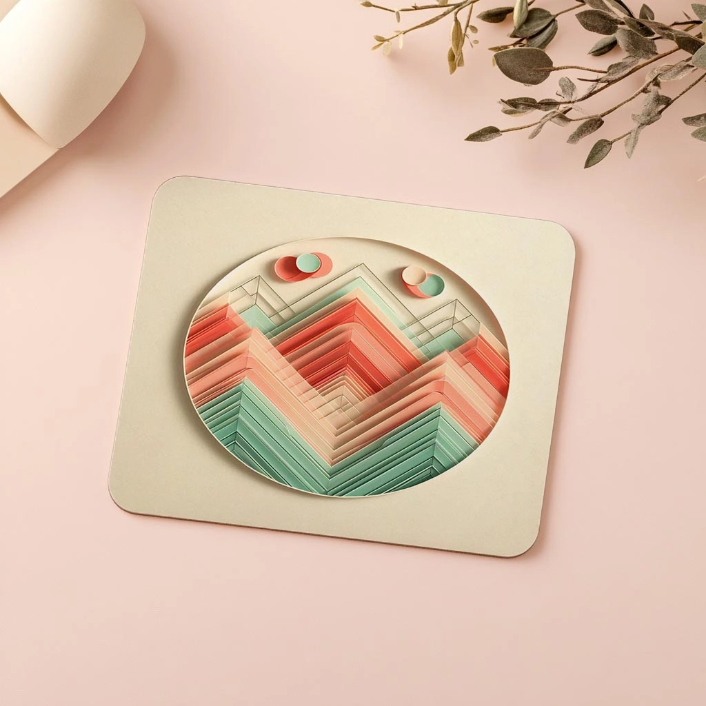 Nane%20Yeşili%20ve%20Mercan%20Üçgen%20Mousepad%20-%2019x23%20cm%202%20mm%20Dikdörtgen%20İthal%20Baskılı%20Mouse%20Pad