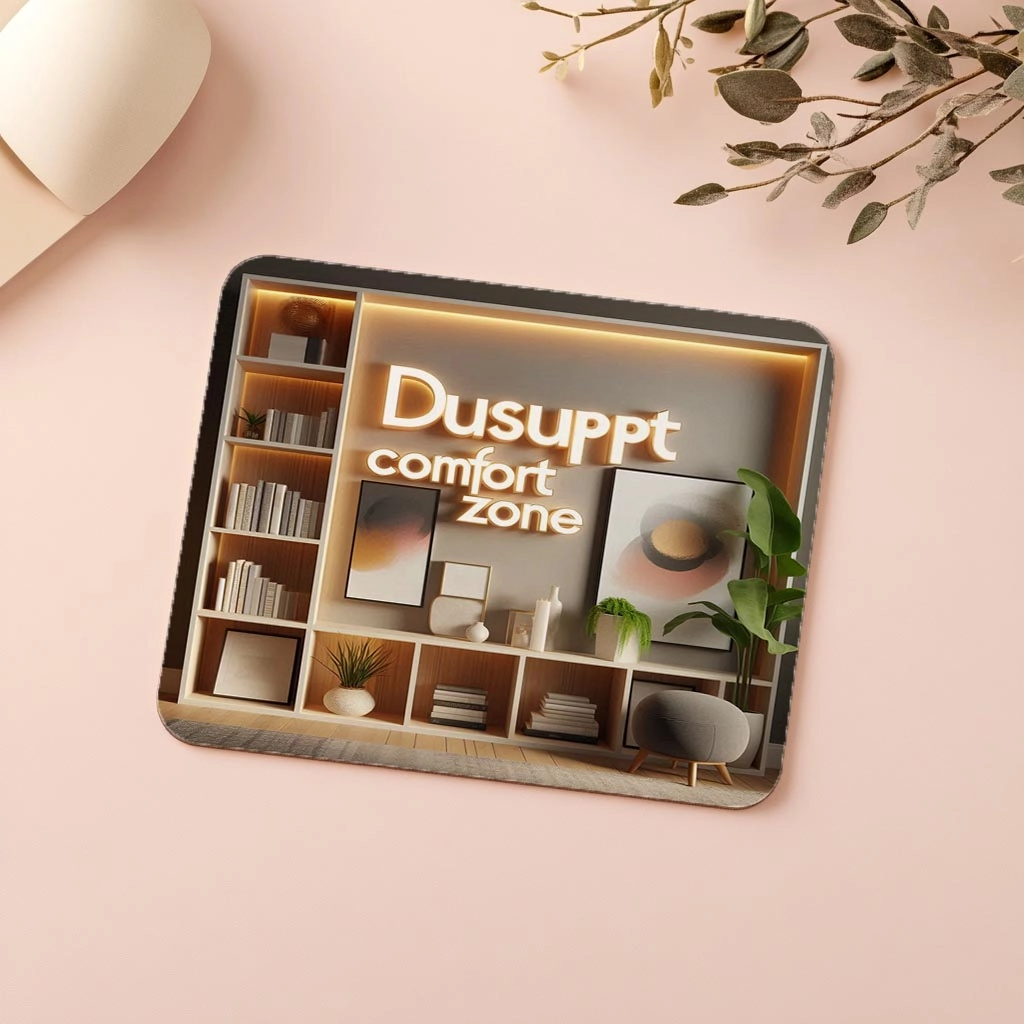 Disrupt%20Comfort%20Zone%20Sloganlı%20Cesur%20Mousepad%20-%2019x23%20cm%202%20mm%20Dikdörtgen%20İthal%20Baskılı%20Mouse%20Pad